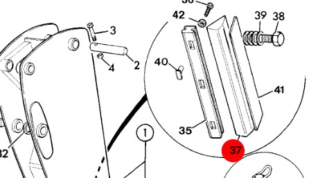 GLISSIÈRE INFÉRIEUR DE BRAS COMPATIBLE JCB 333/Y8358