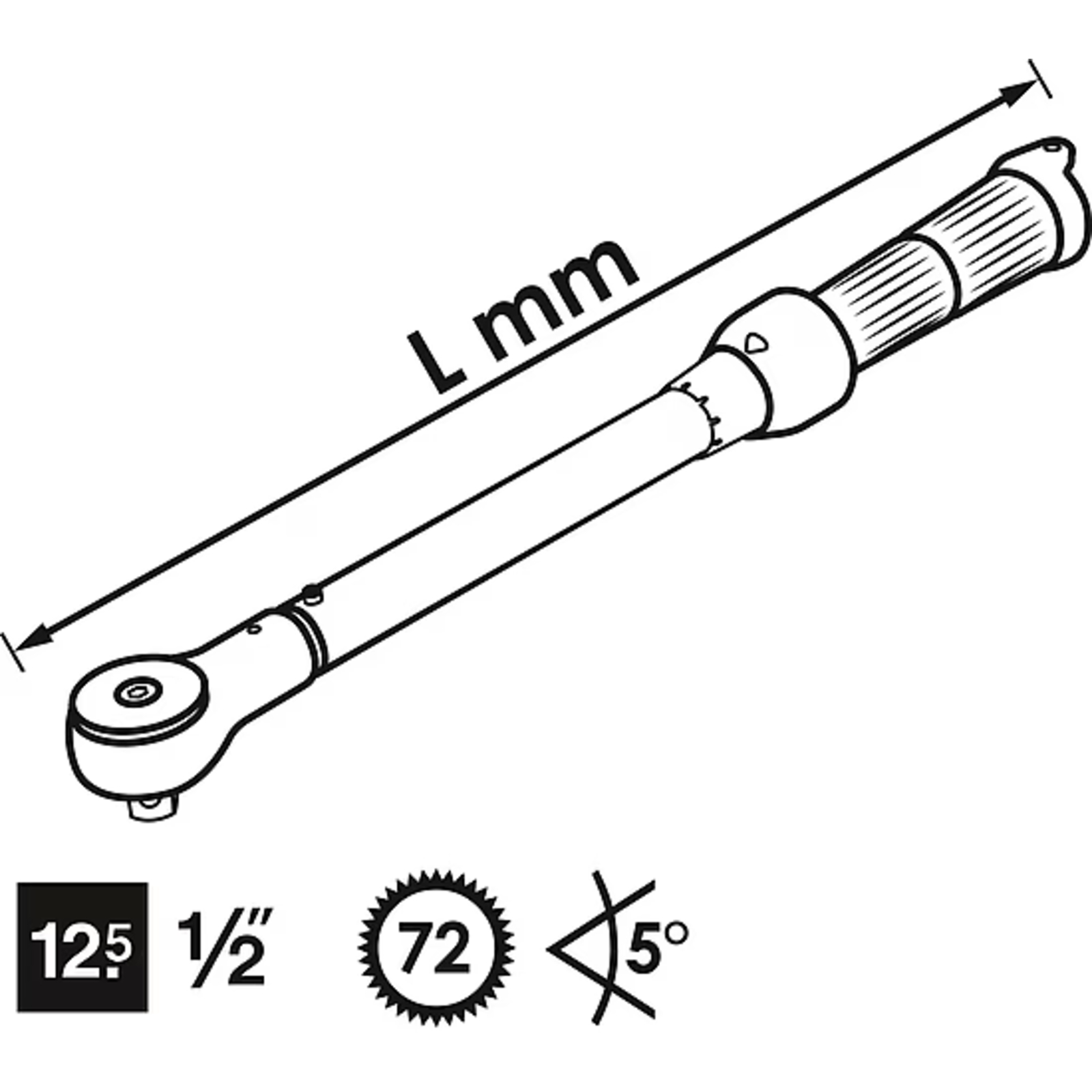 Clé dynamométrique 20 – 120 Nm ±4% 1⁄2″ VIGOR - V3898