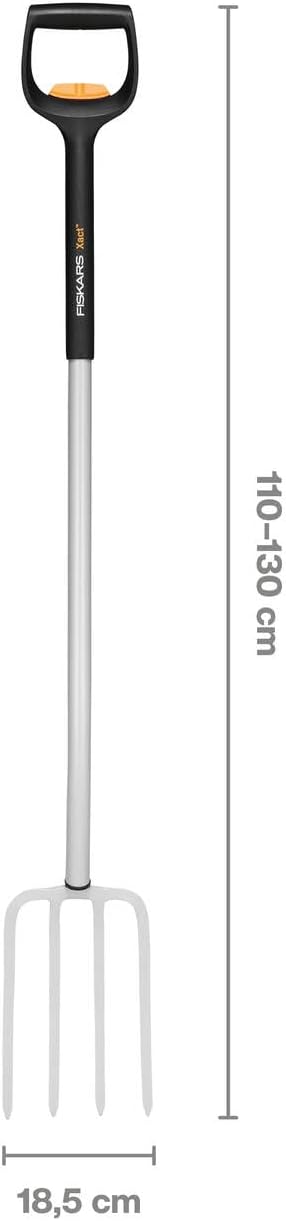 FOURCHE A BECHER TELESCOPIQUE XACT POUR SOLS DURS ET PIERREUX MANCHE EN ACIER 110 A 130 CM FISKARS - 1070717