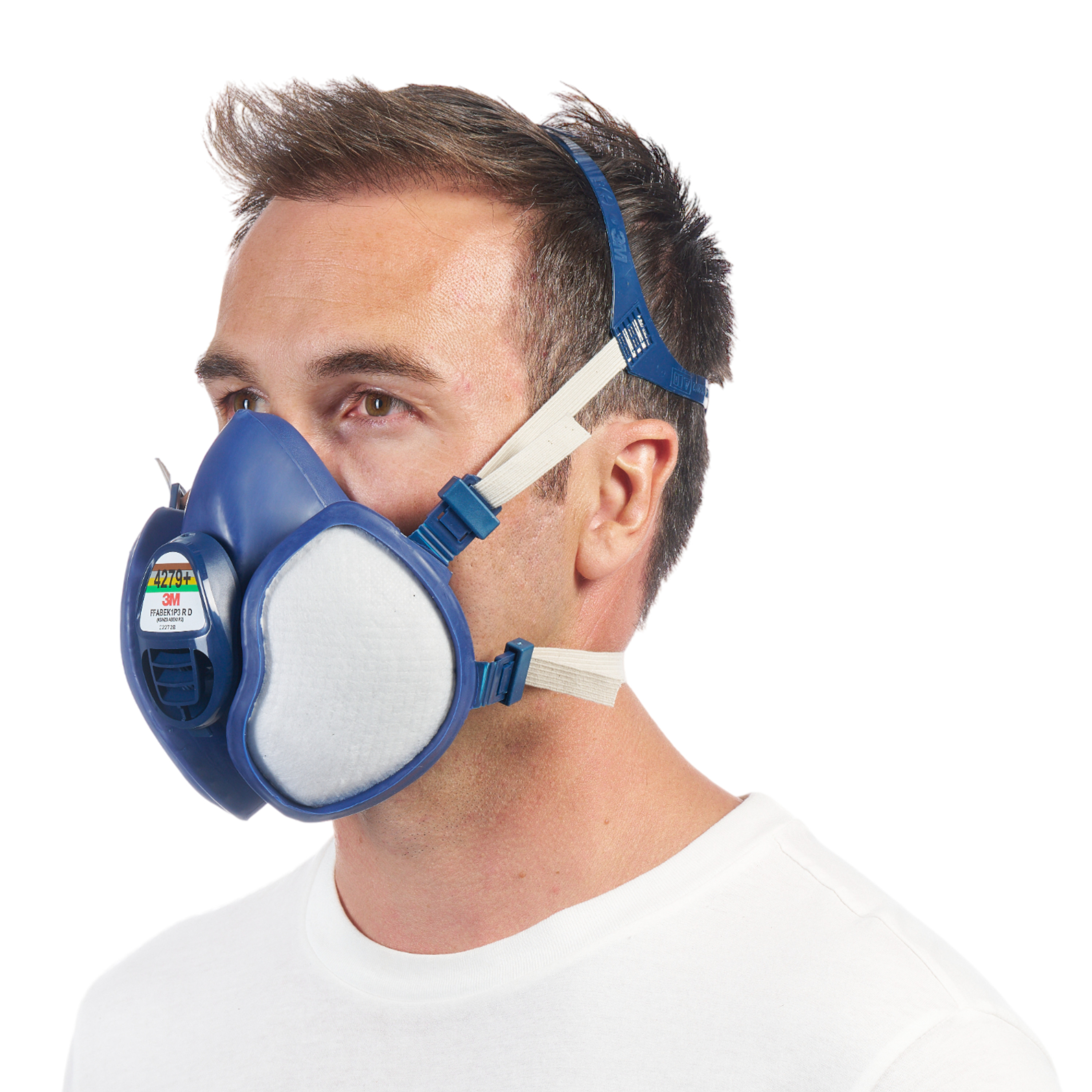 Demi-masque ABEK1-P3 réutilisable 4279+ Blanc / Bleu - 3M - 4279N10 00