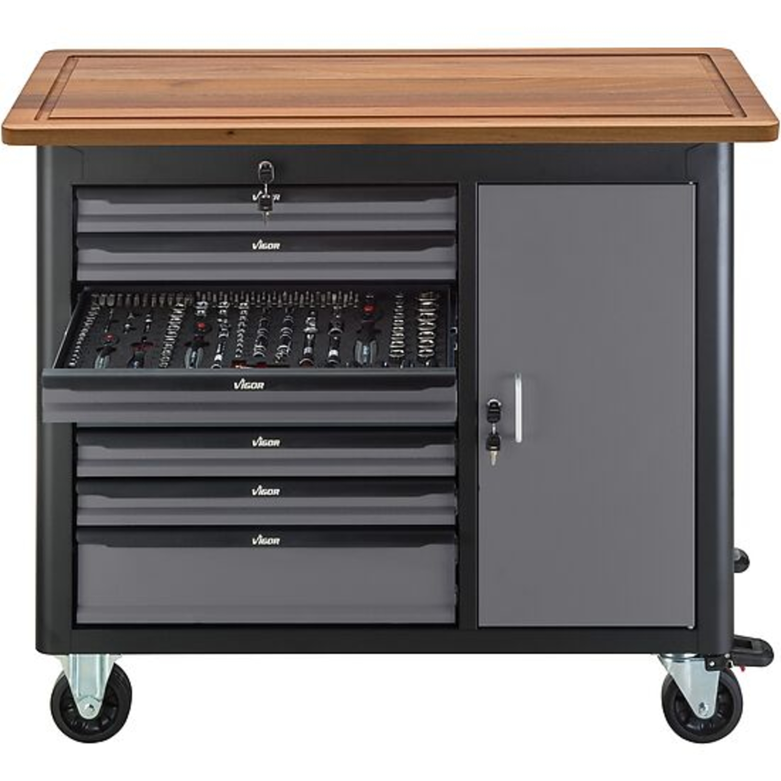 Établi mobile séries L avec assortiment  VIGOR - V5154