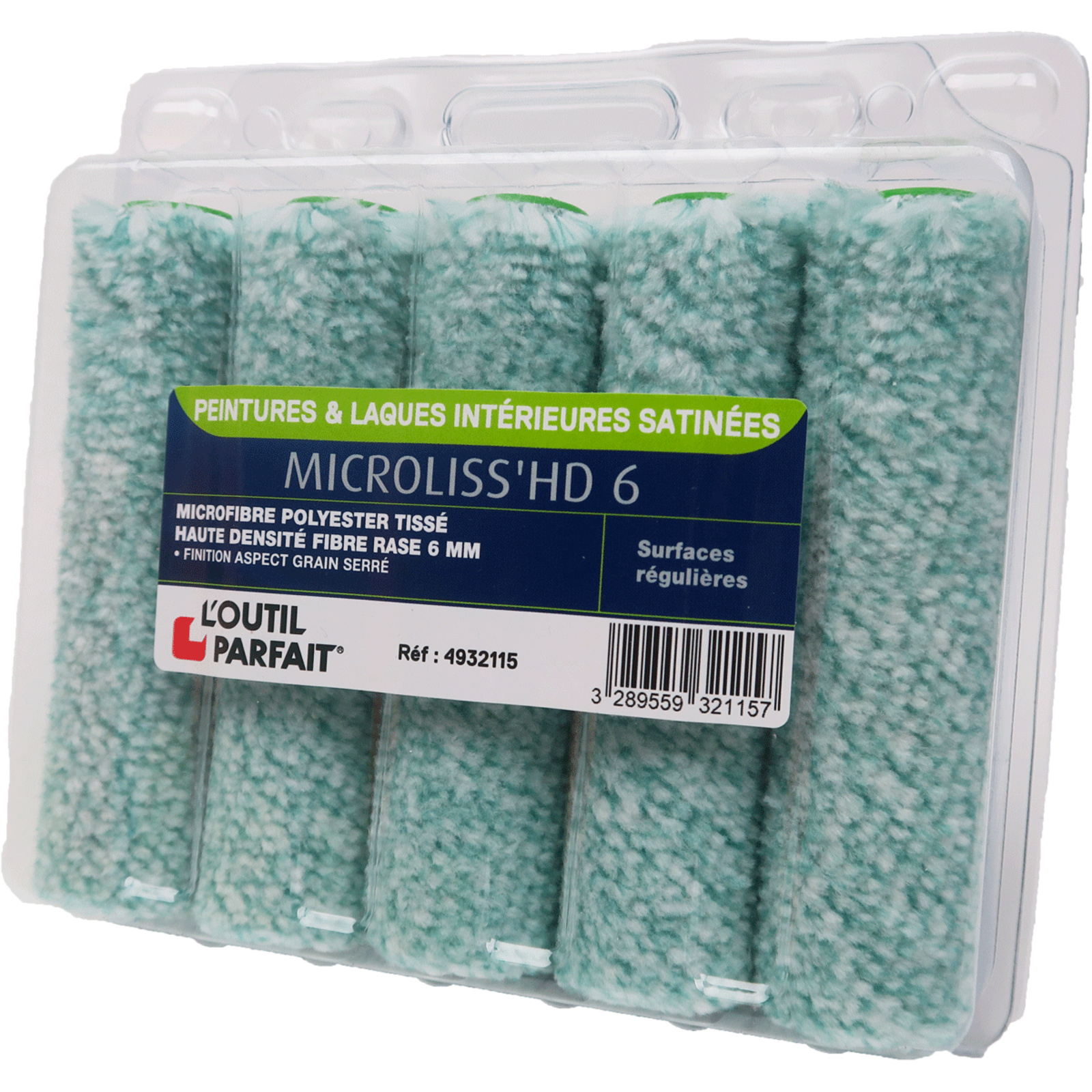 Manchon MicroLiss'HD 6 Microfibre Polyester tissé 6 mm Taille 110 mm Boîte de 10 L'OUTIL PARFAIT - 4932110