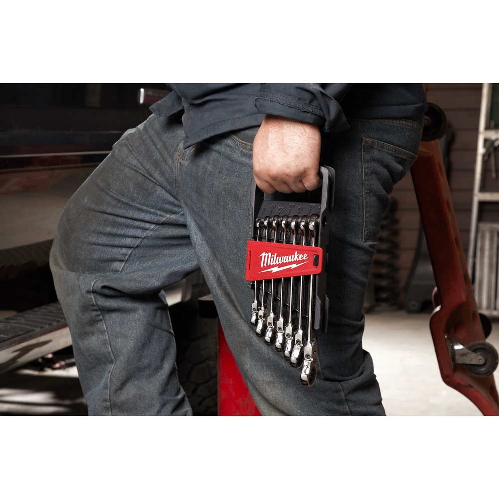 Set de 15 clés à cliquet maxbite à tête flexible MILWAUKEE ACCESSOIRES - 4932478558