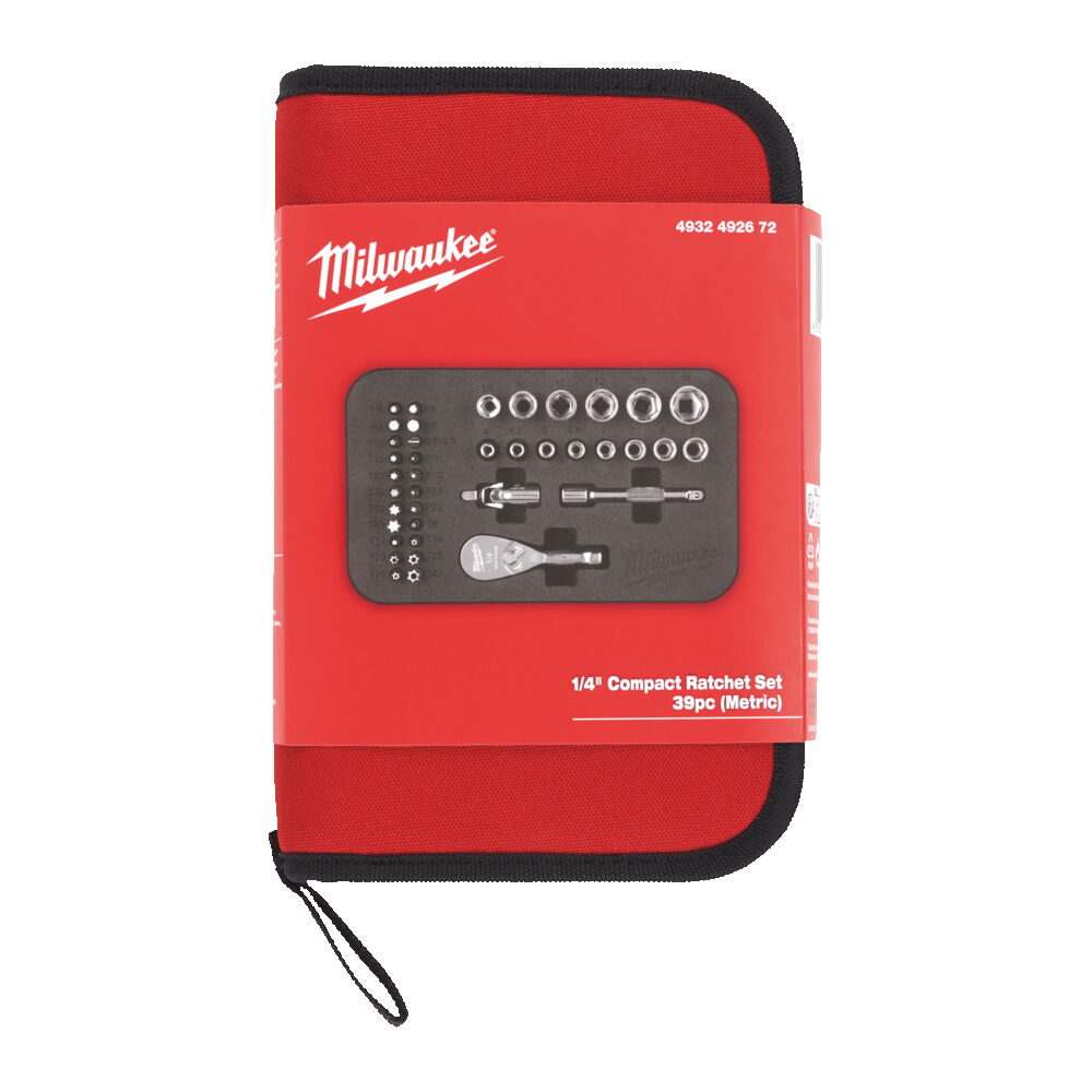 COFFRET CLIQUET ET DOUILLES COMPACT 1/4 MILWAUKEE - 4932492672