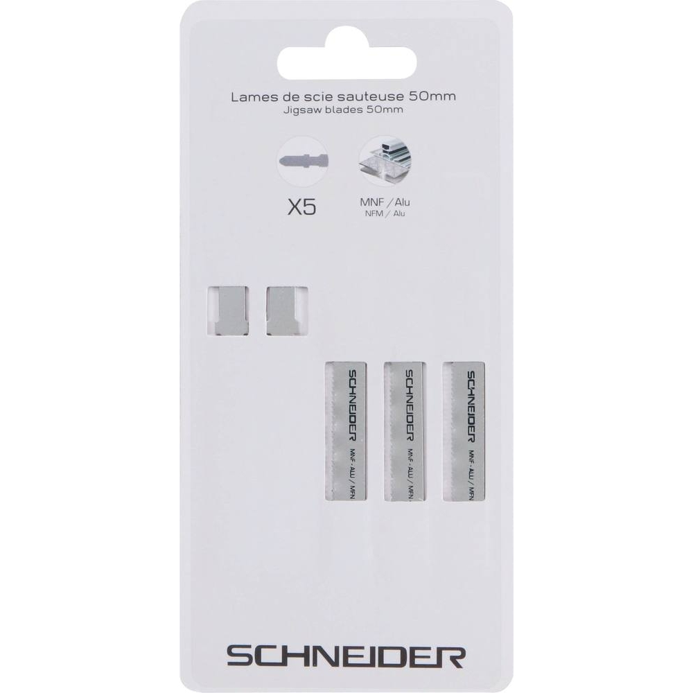 LOT 5 LAME SCIE SAUTEUSE 50MM PAS 1.2MM HSS METAL SCHNEIDER - SCHNEIDER - 50755