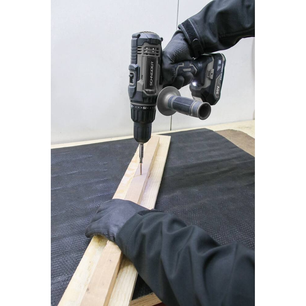 Perceuse visseuse à percussion 20V 50Nm 1 batterie 2Ah Li-ion - mallette SCHNEIDER ELECTRO - 50817