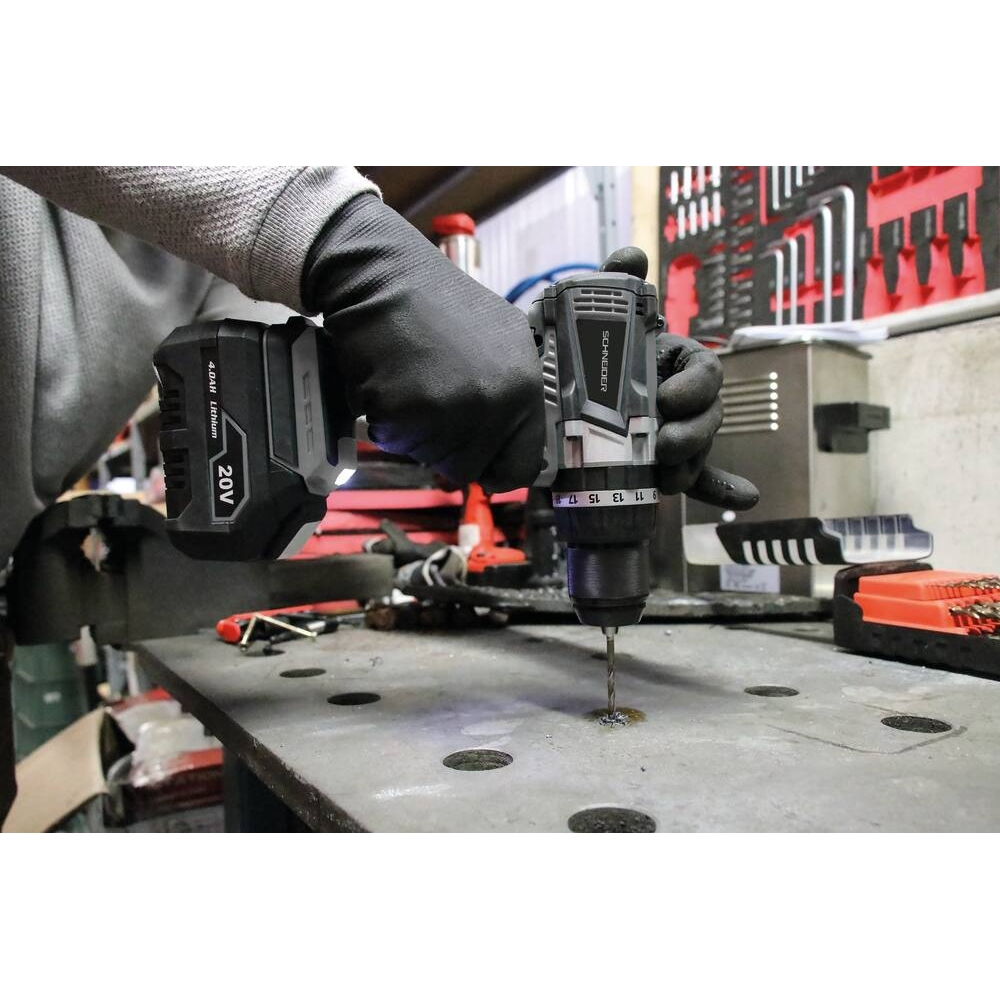 Perceuse visseuse à percussion brushless 20V 60Nm - boîte carton SCHNEIDER ELECTRO - 50823