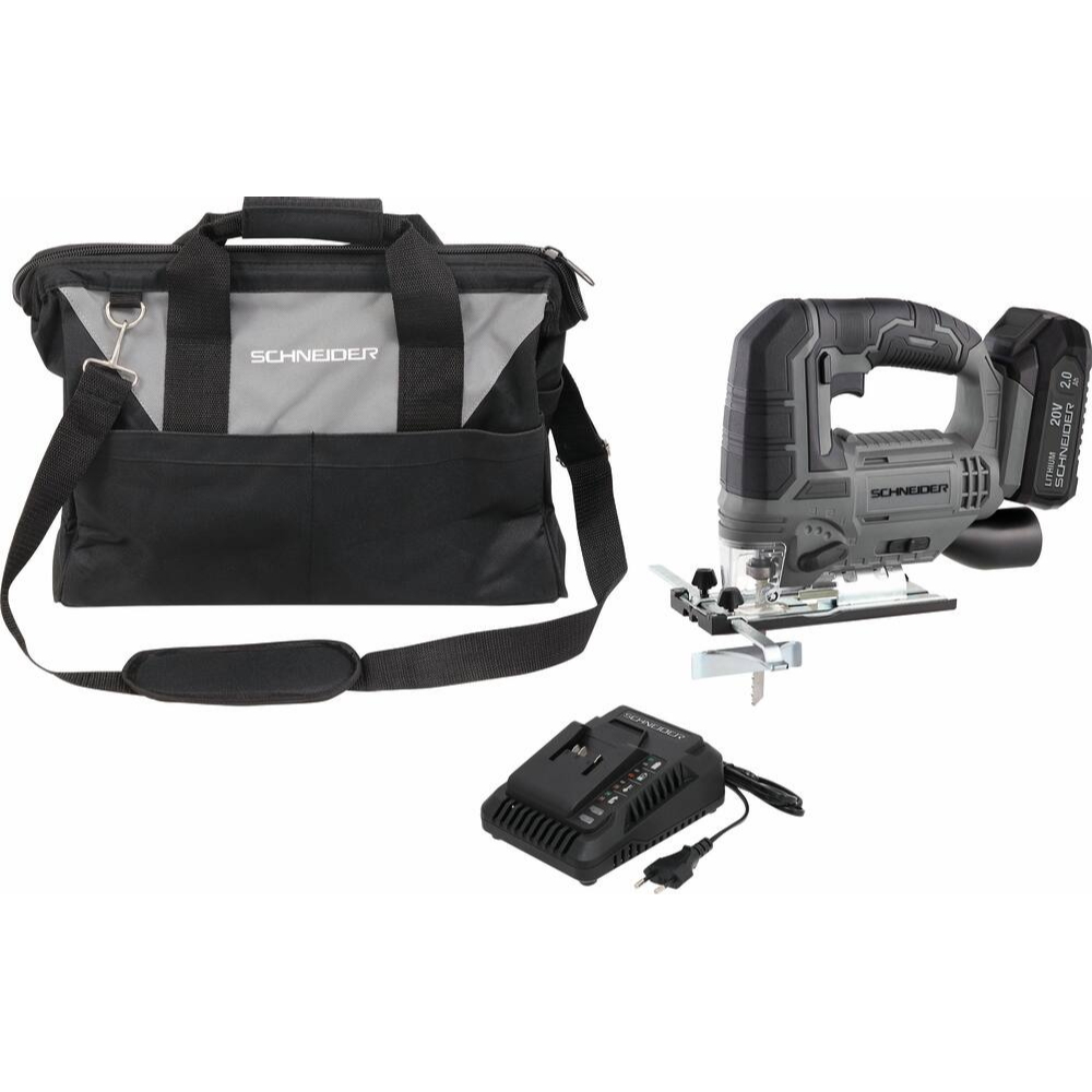 SCIE SAUTEUSE 20V + BATTERIE 2 AH + CHARGEUR + SAC DE RANGEMENT - SCHNEIDER ELECTRO - 50858