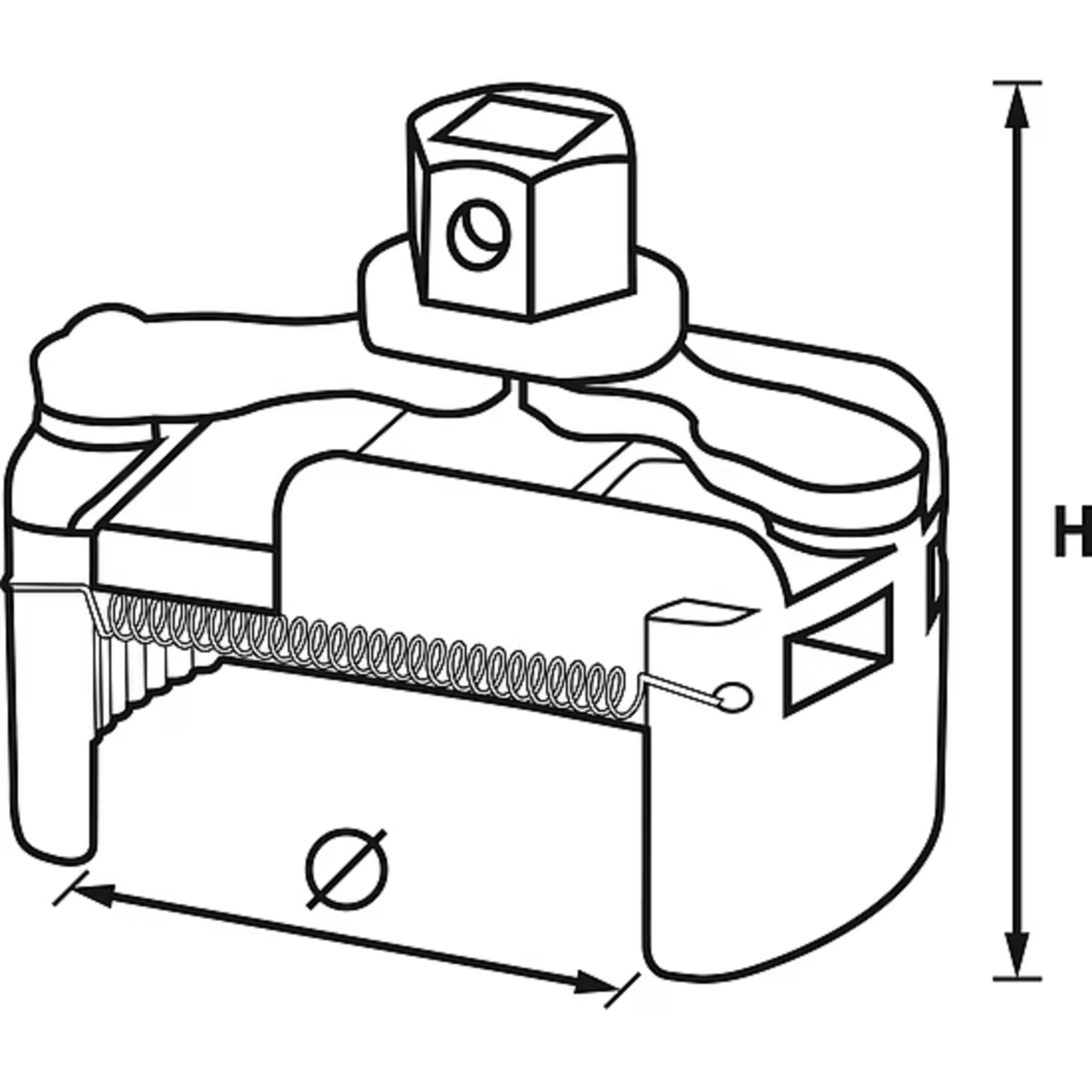 Clé de tension pour filtre à huile 115 – 140 mm universelle  VIGOR - V4415