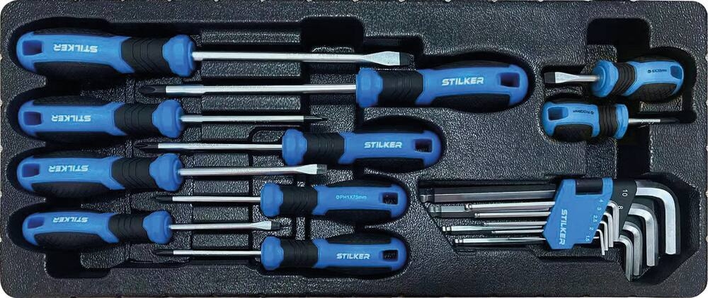 Coffre 3 tiroirs + 108 outils STILKER - 25030