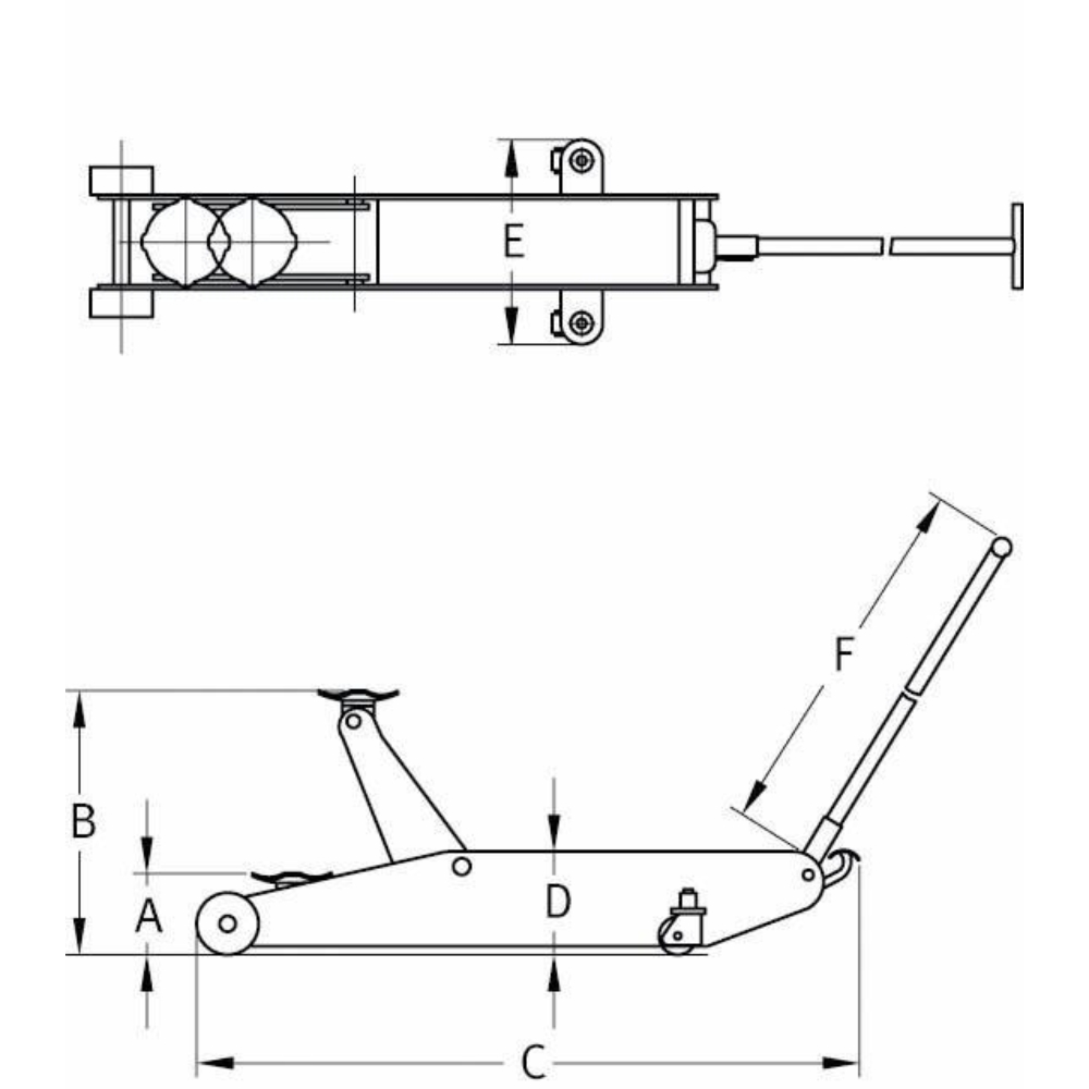 CRIC ROULEUR 2T 80-500MM + PEDALE D'APPROCHE COMPAC - COMPAC - 52525