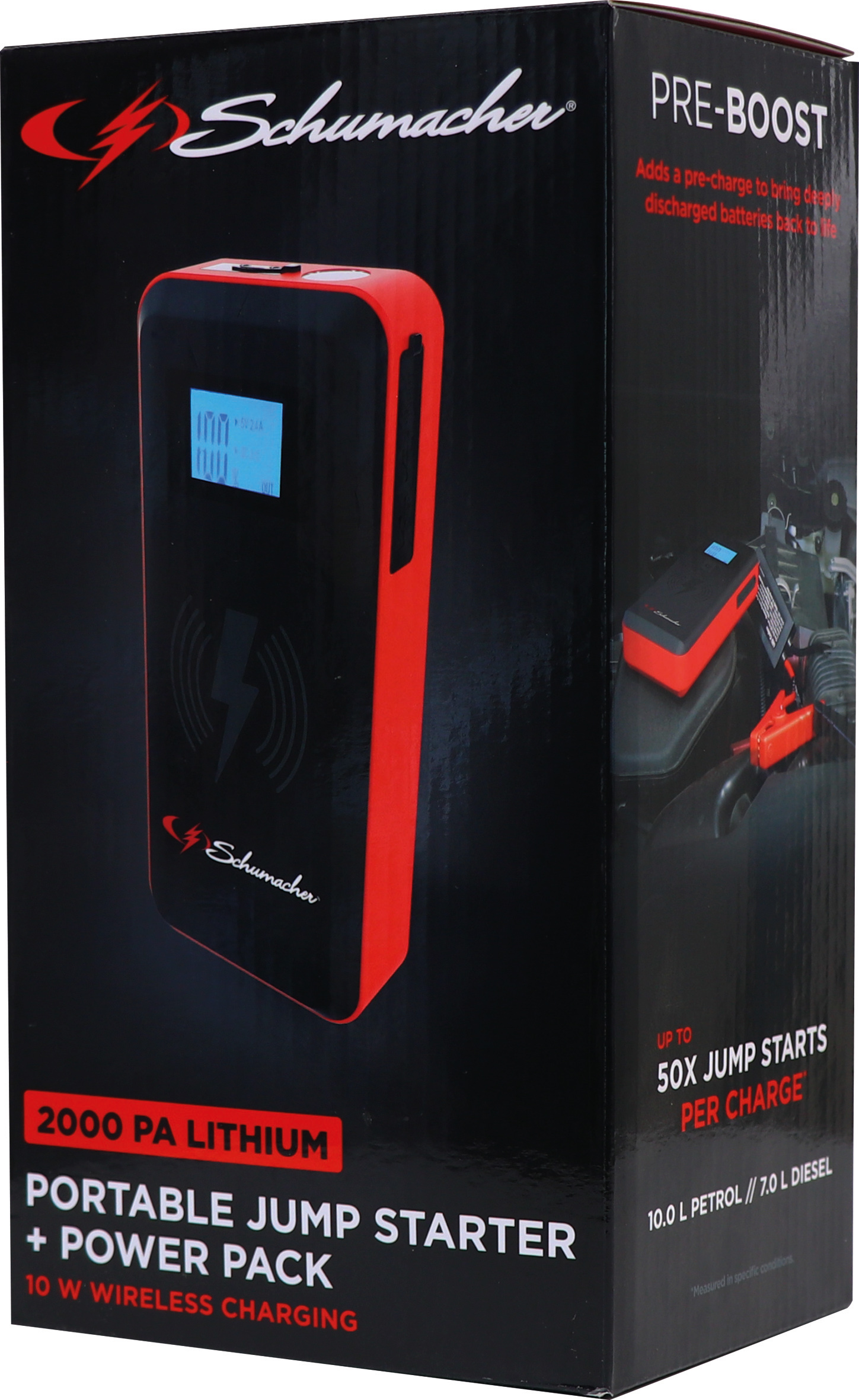 Booster 12V 2000A avec power bank 16000mAh SCHUMACHER - 54088