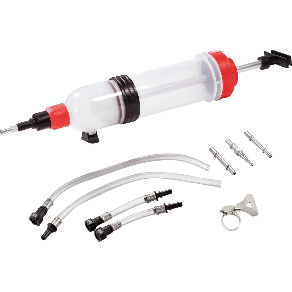 Seringue à huile plastique translucide 1500ml avec tuyau 400mm DRAKKAR - 56804