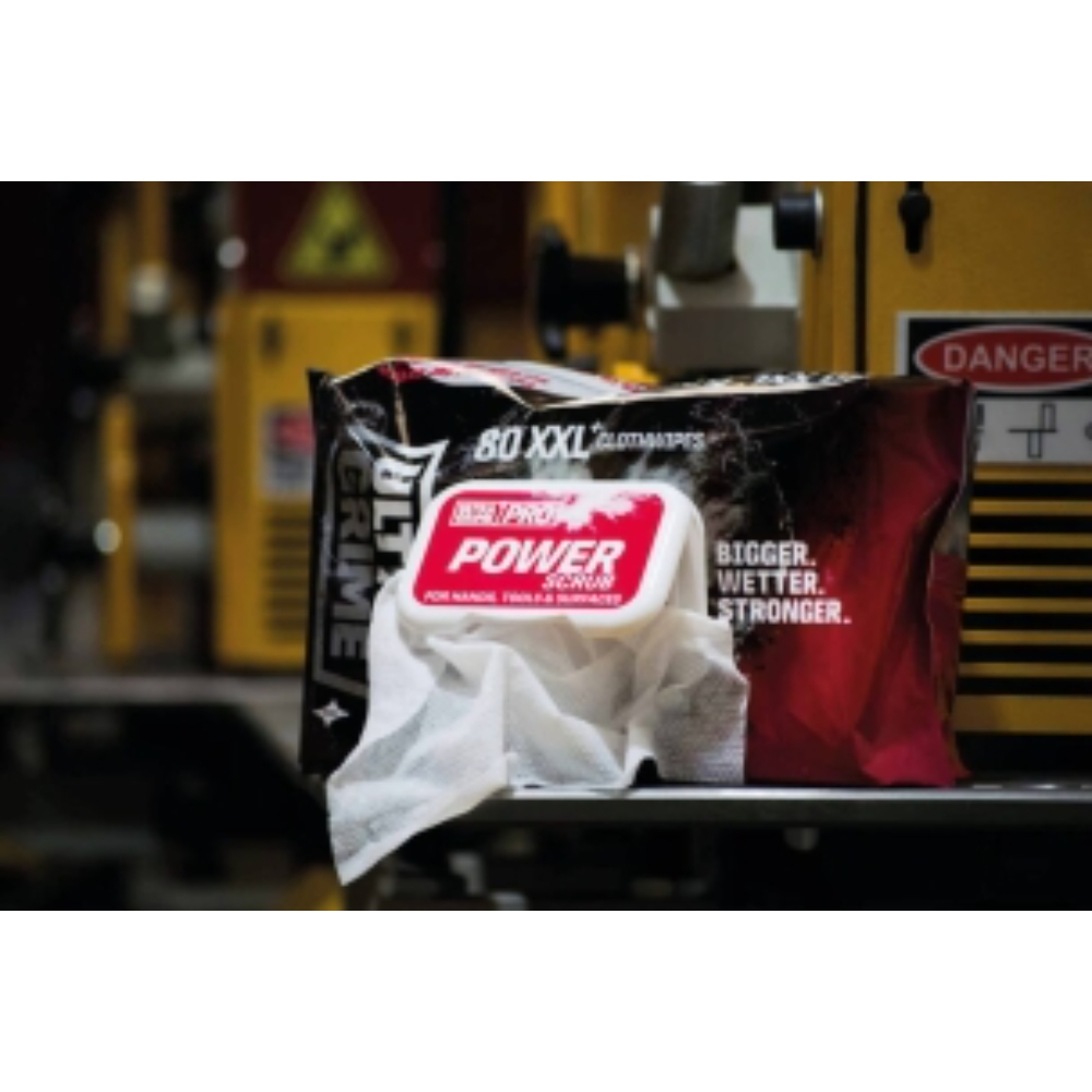 BOITE DE 80 LINGETTES XXL RESISTANTE PRO POWER SCRUB - FORMAT 38X25CM - ULTRA GRIME - 57560