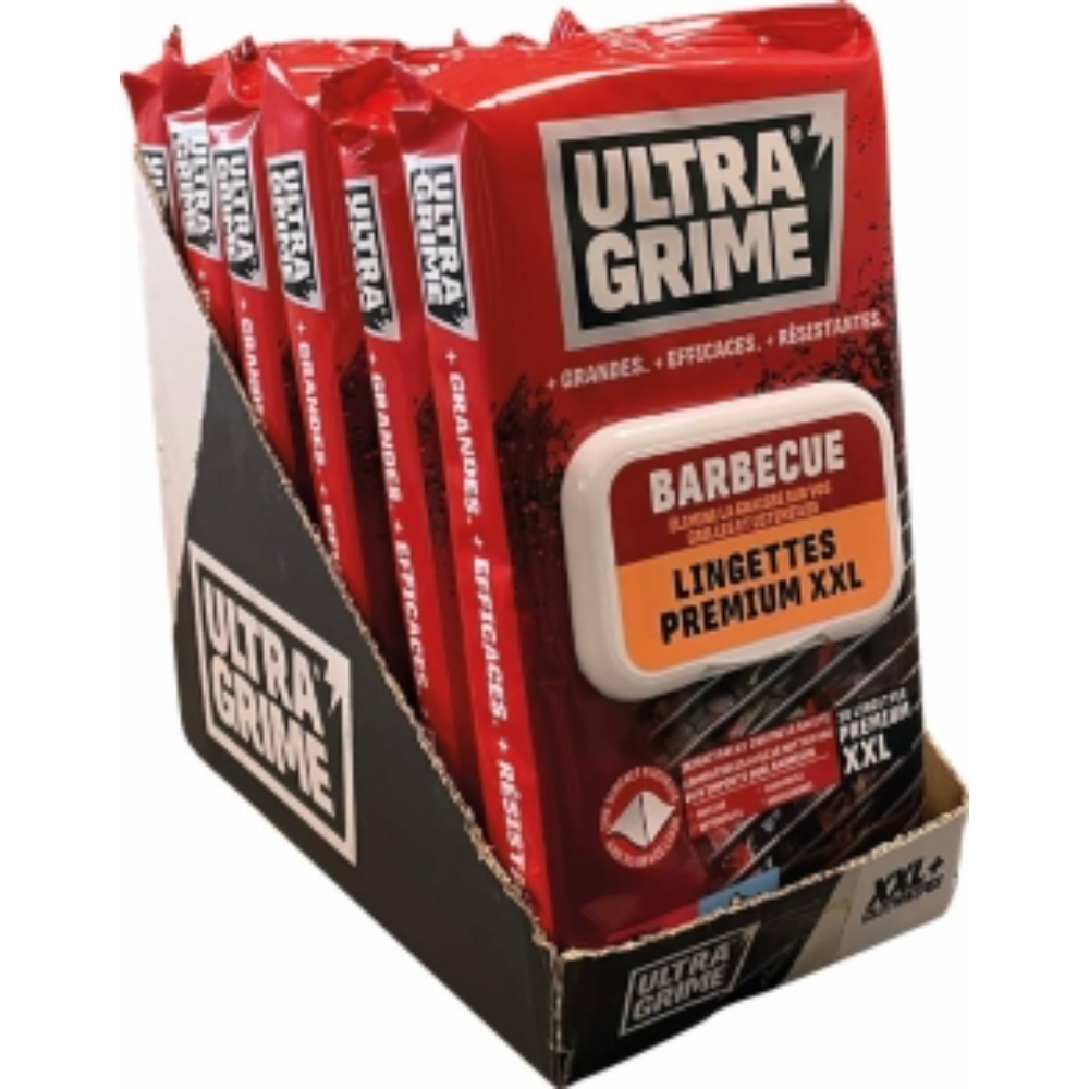 BOITE DE 30 LINGETTES BARBECUE PREMIUM XXL LIFE - FORMAT 38X25CM - ULTRA GRIME - 57572