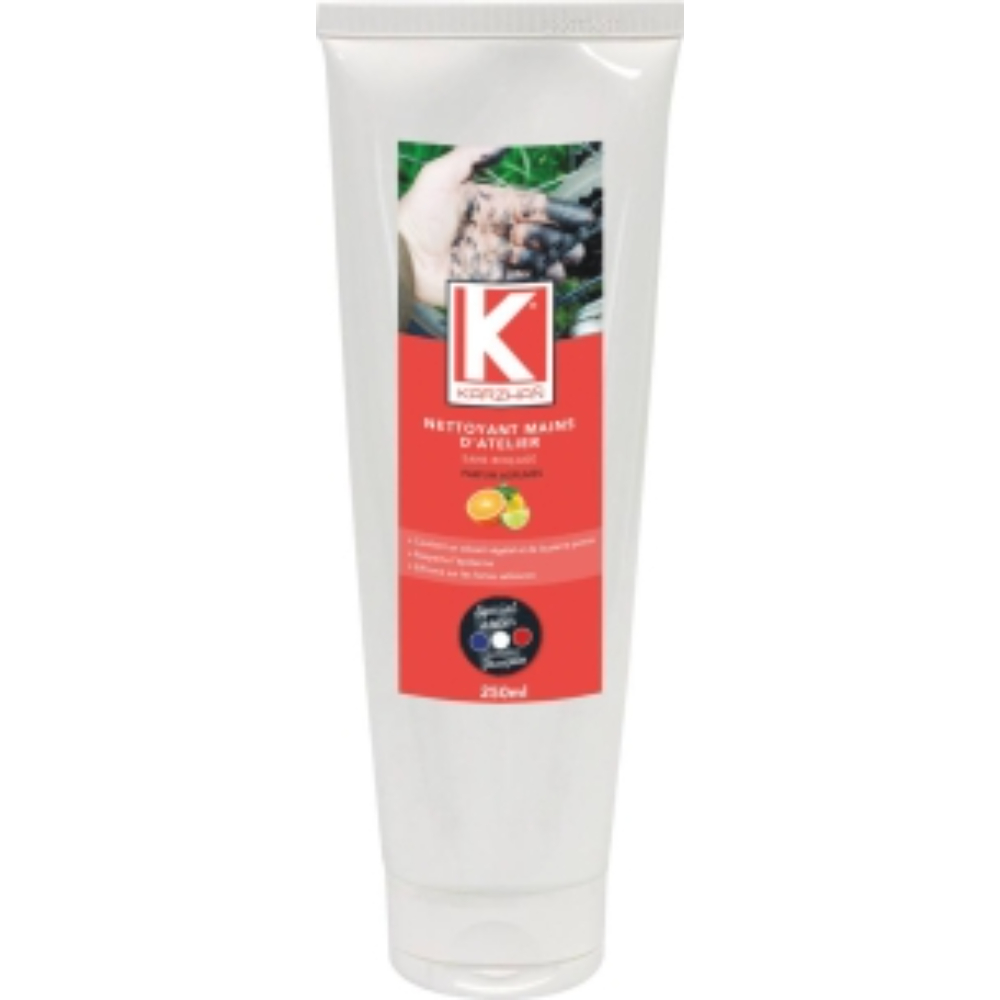 Crème nettoyante mains sans rinçage parfum agrumes - tube de 250g KARZHAN - 58152