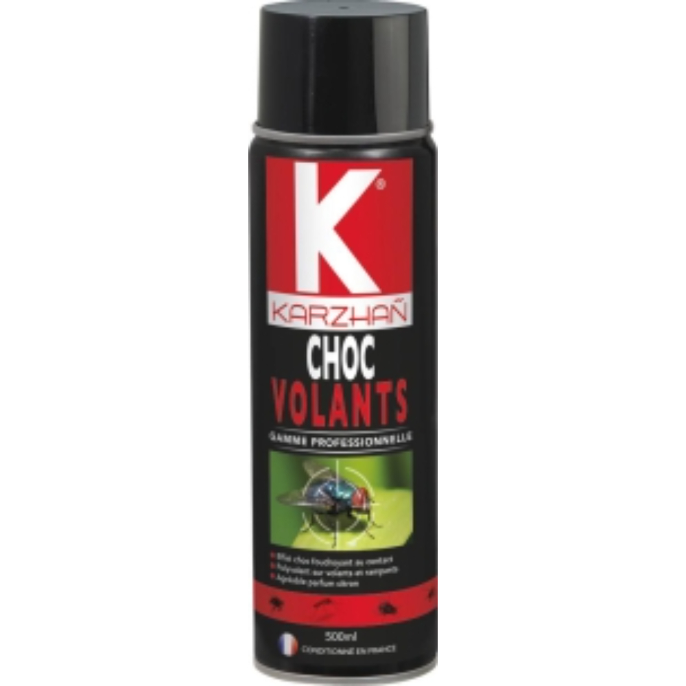 Insecticide CHOC INSECTES VOLANTS - aérosol de 500ml KARZHAN - 60005
