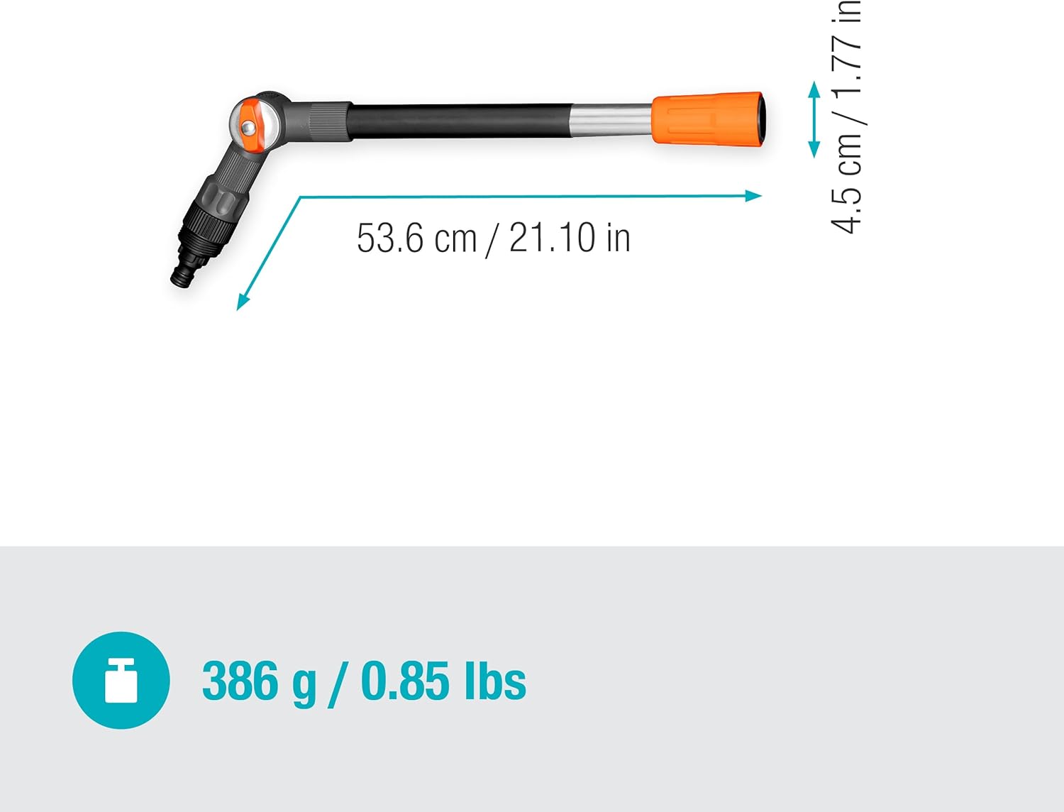 Manche Flex Cleansystem GARDENA raccordable à l'eau, longeur 53cm - 18806-20