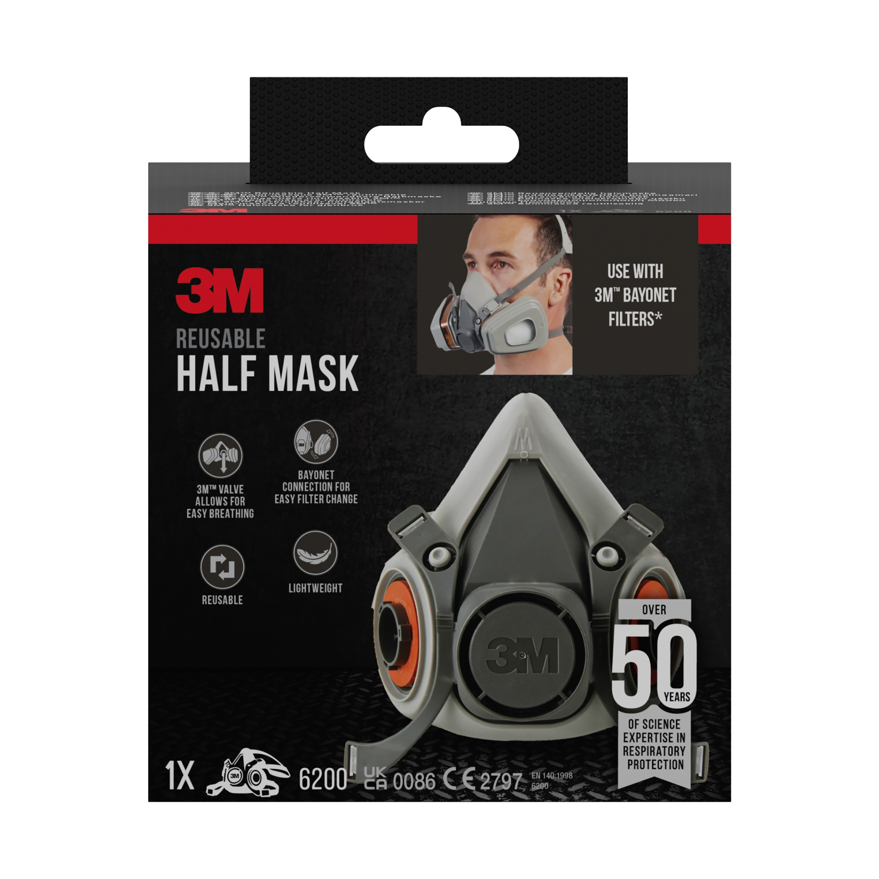 Demi-masque Taille M 6200 - 3M - 6200SSC 00