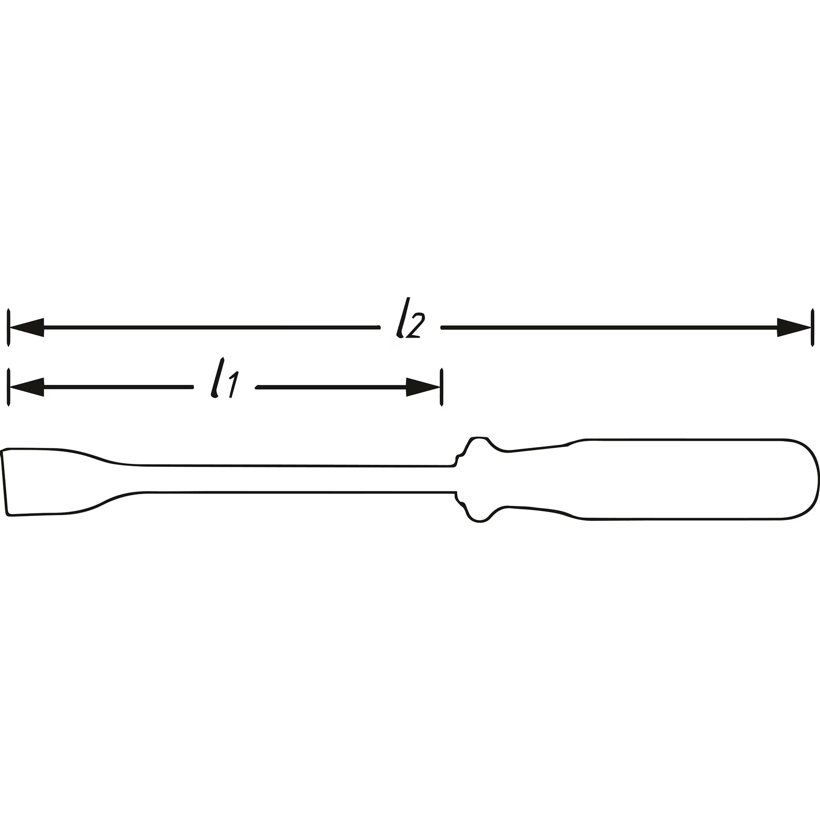 Grattoir plat lame 0,5 x 23 mm galvanisée HAZET - 824