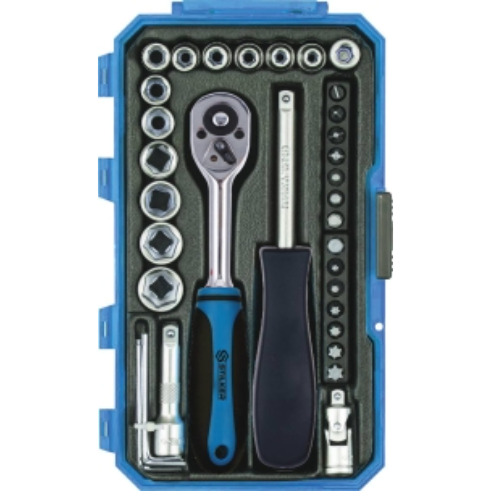 COFFRET DE 35 PCS - DOUILLES 1/4