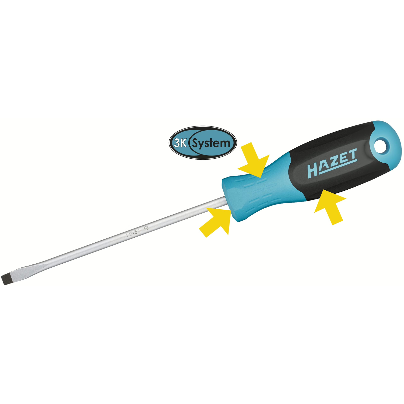 Porte-douille manche antidérapant 110 mm carré massif 1/4 pouce HAZET - 811-UK