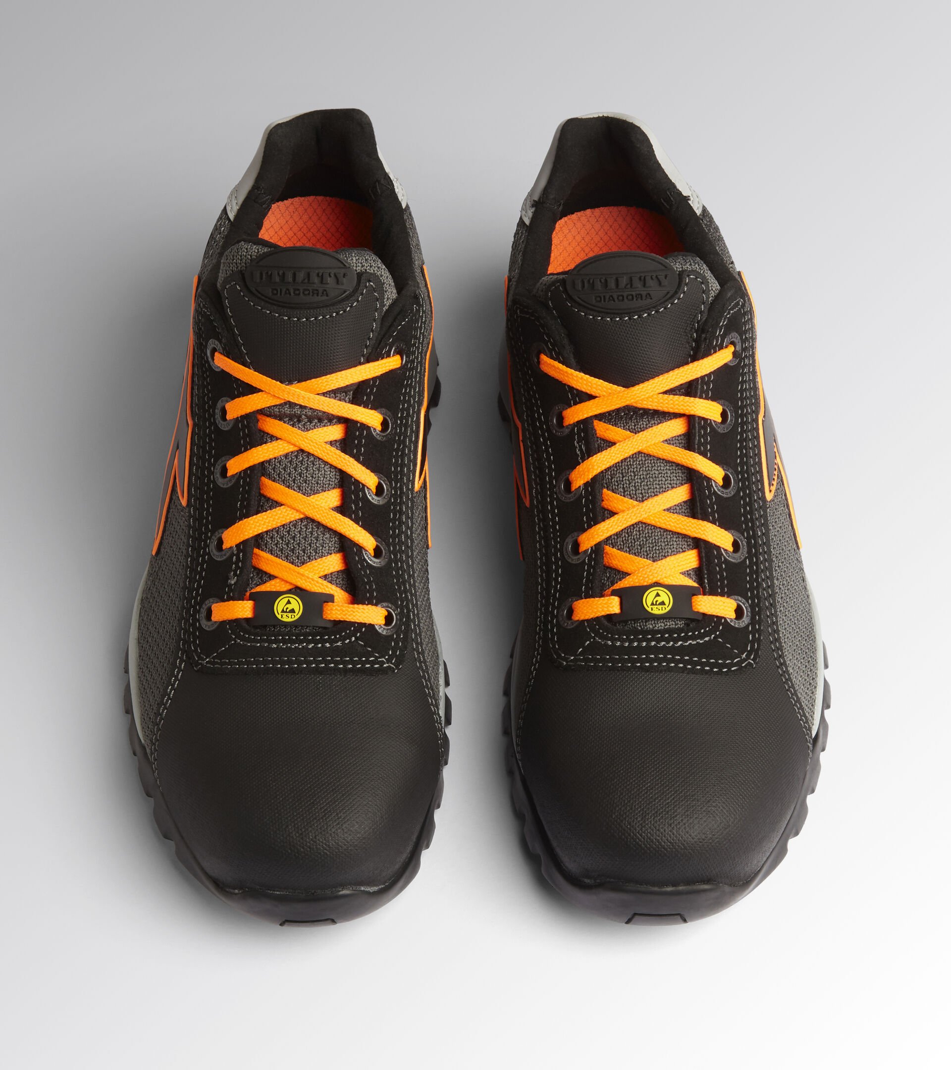 Chaussures de sécurité basses noir-orange DIADORA UTILITY GLOVE NET LOW PRO S1PL FO SR HRO ESD - 181122 C8321