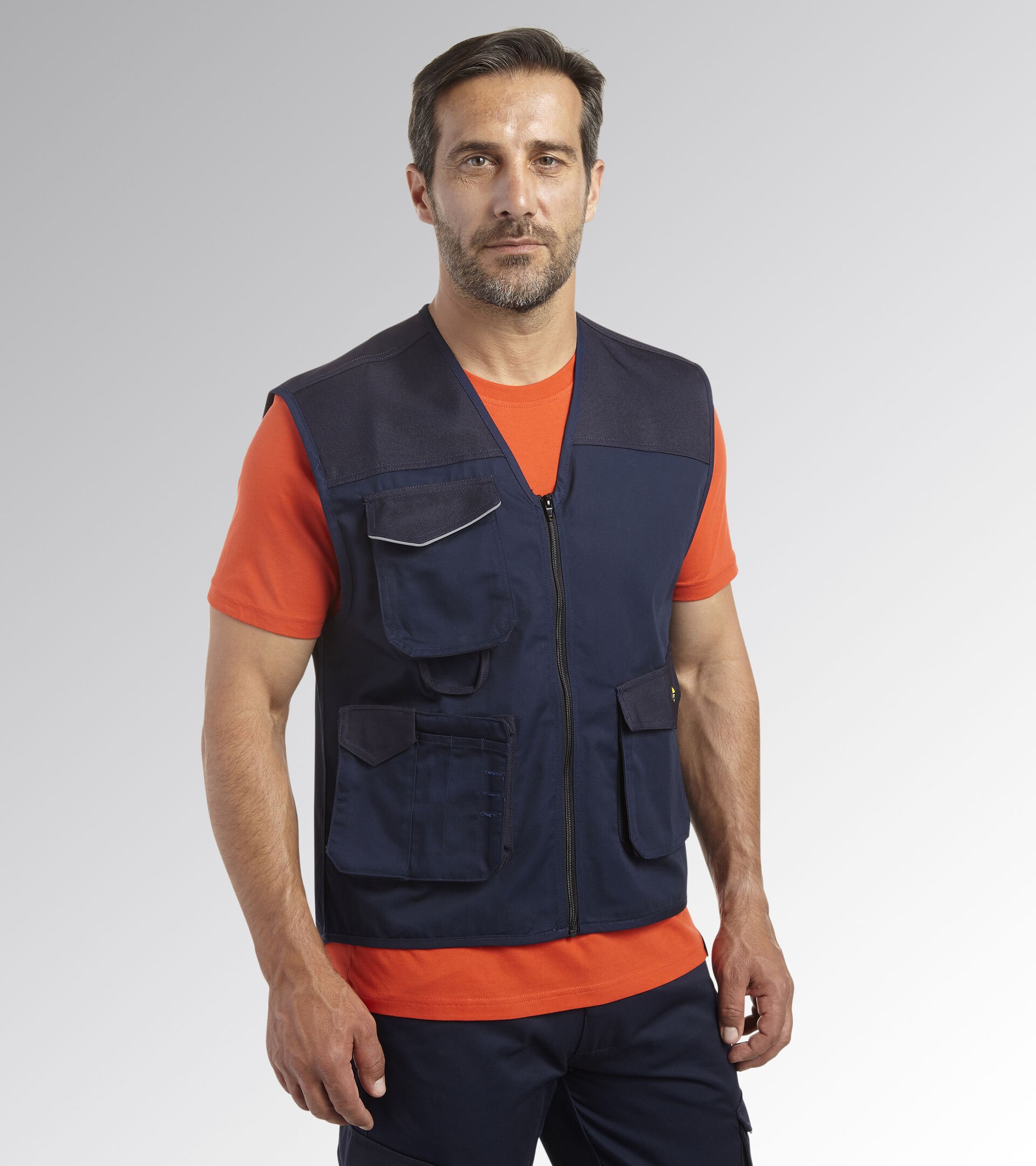 GILET DIADORA 3 POCHES BLEU MOVER POLY - 160302 60062