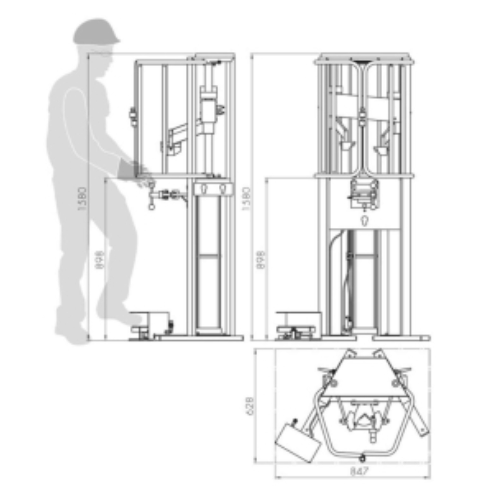 COMPRESSEUR DE RESSORTS PNEUMATIQUE 2,5T - GOVONI - 71252