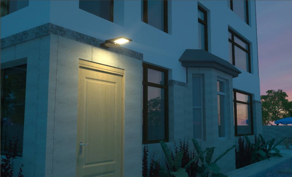 Lampadaire solaire LED 6000 lumens 40W avec détecteur et télécommande - DRAKKAR EQUIPEMENT - 82472