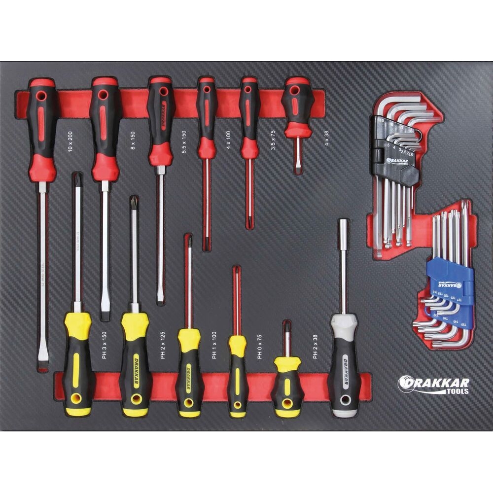 Mobilier d'atelier 4 éléments hêtre servante - 176 outils DRAKKAR EQUIPEMENT - 72588