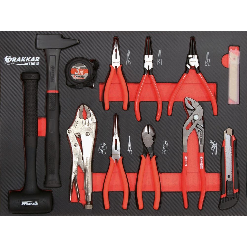 Mobilier d'atelier 4 éléments hêtre servante - 176 outils DRAKKAR EQUIPEMENT - 72588