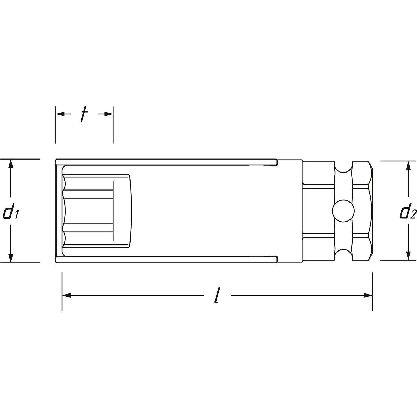 Douille à chocs 19 mm 6 pans extérieurs Profil Traction avec gaine plastique rotative HAZET - 903SLG6-19