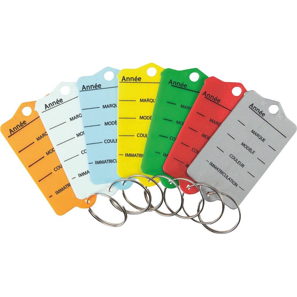 Porte-clés plastique blanc + 2 feutres - lot de 200 pcs EICHNER - 74650