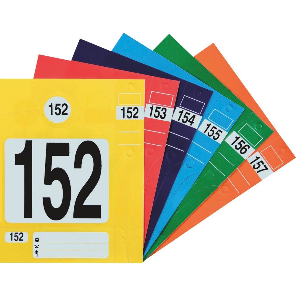 Jeu d'étiquettes et porte-clés jaune pour identification de véhicules - 300 pcs EICHNER - 74690