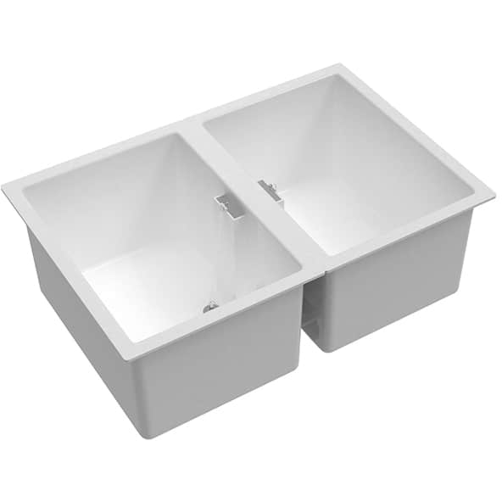 Bac évacuation simple blanc 15x30 cm sans trop-plein SANIFIRST - 77007