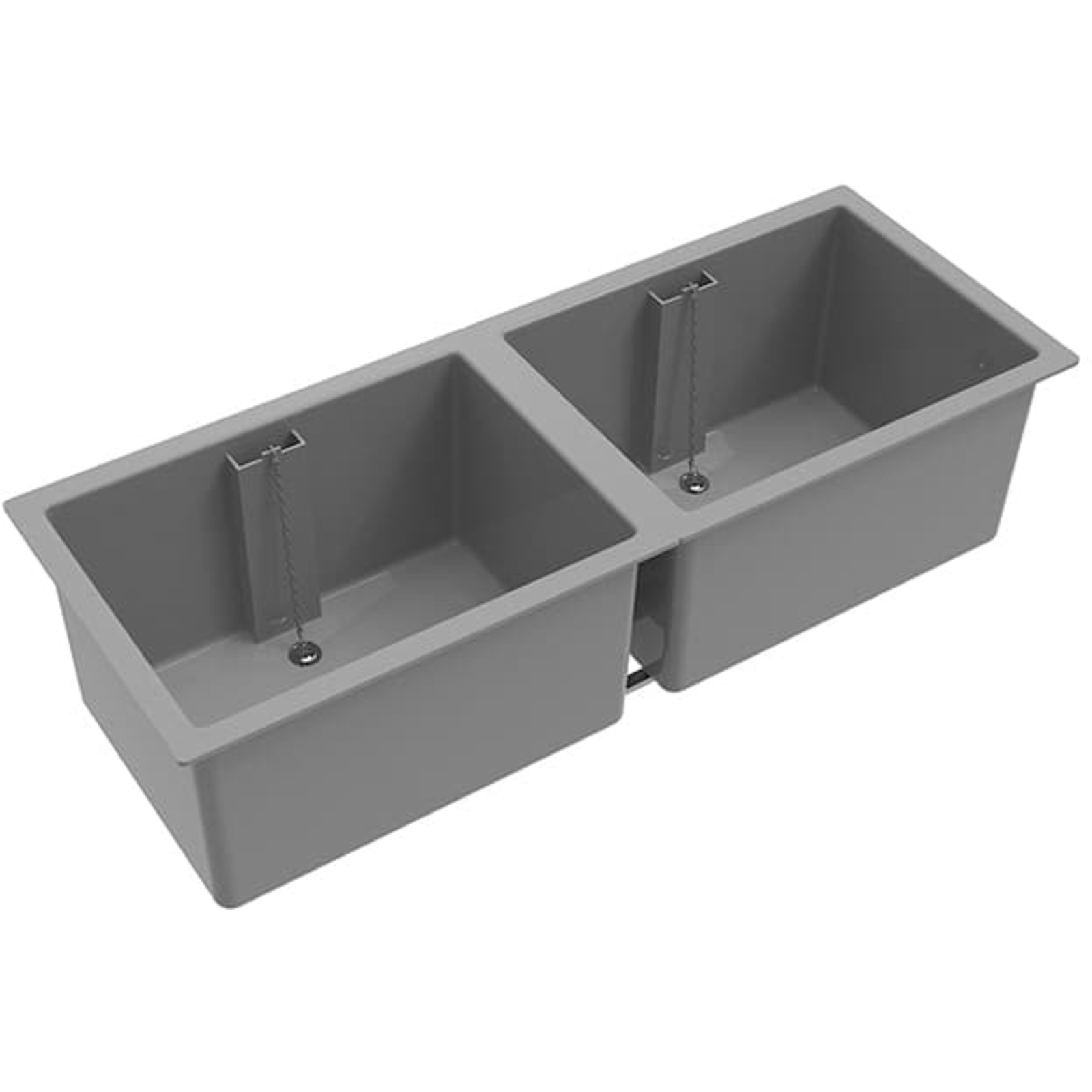 Bac évacuation simple blanc 15x30 cm sans trop-plein SANIFIRST - 77007