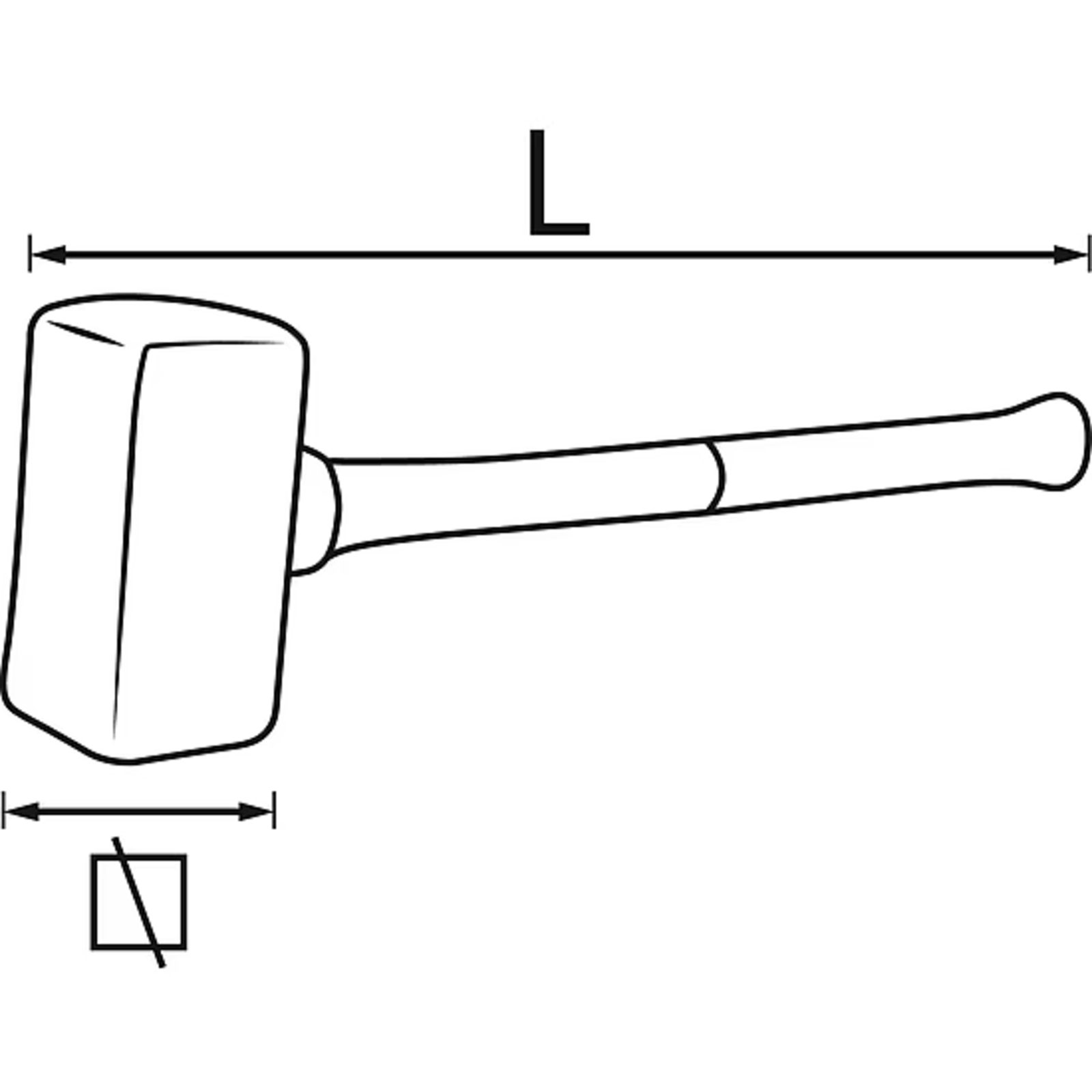 Marteau en caoutchouc de 5 kg  VIGOR - V2234