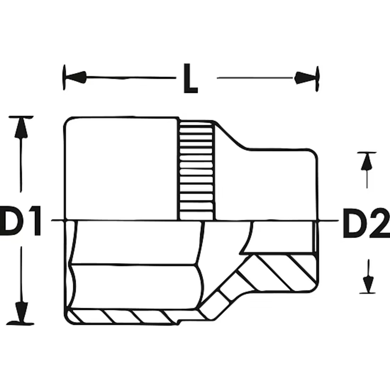 Douille Profil E 1⁄2″ VIGOR - V2730N