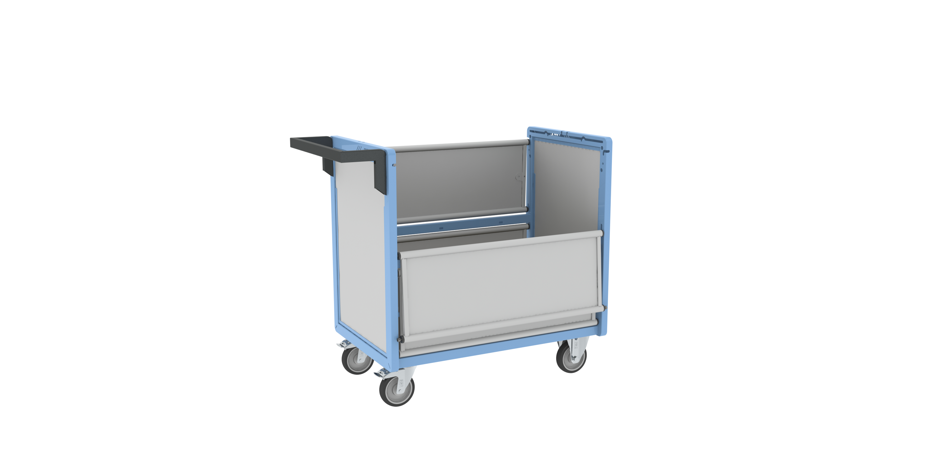 Chariot conteneur plaque alvéolaire sans toit 850x500 mm 250 kg - FIMM - 800726112