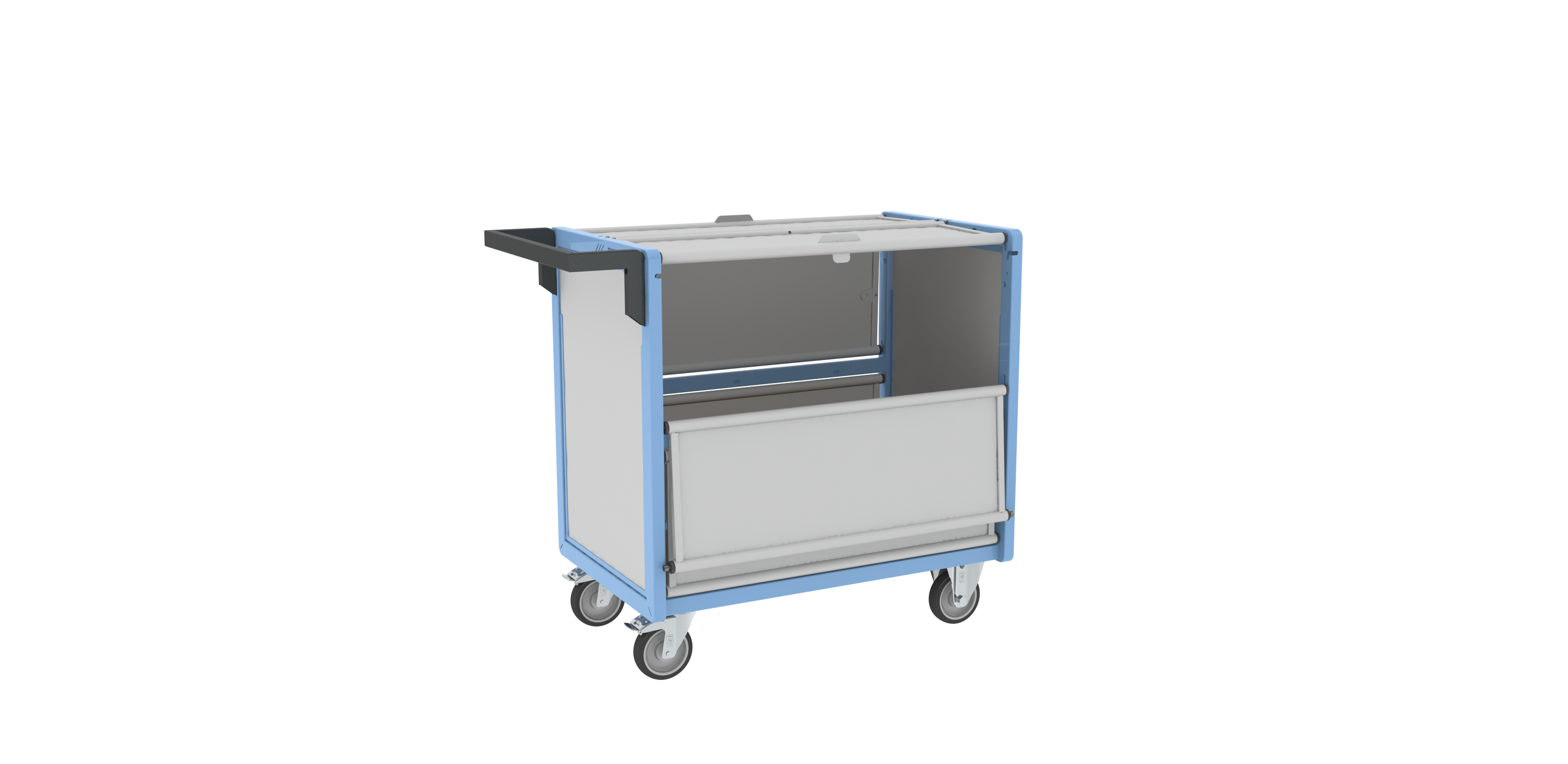 Chariot conteneur plaque alvéolaire avec toit 850x500 mm 250 kg - FIMM - 800726114