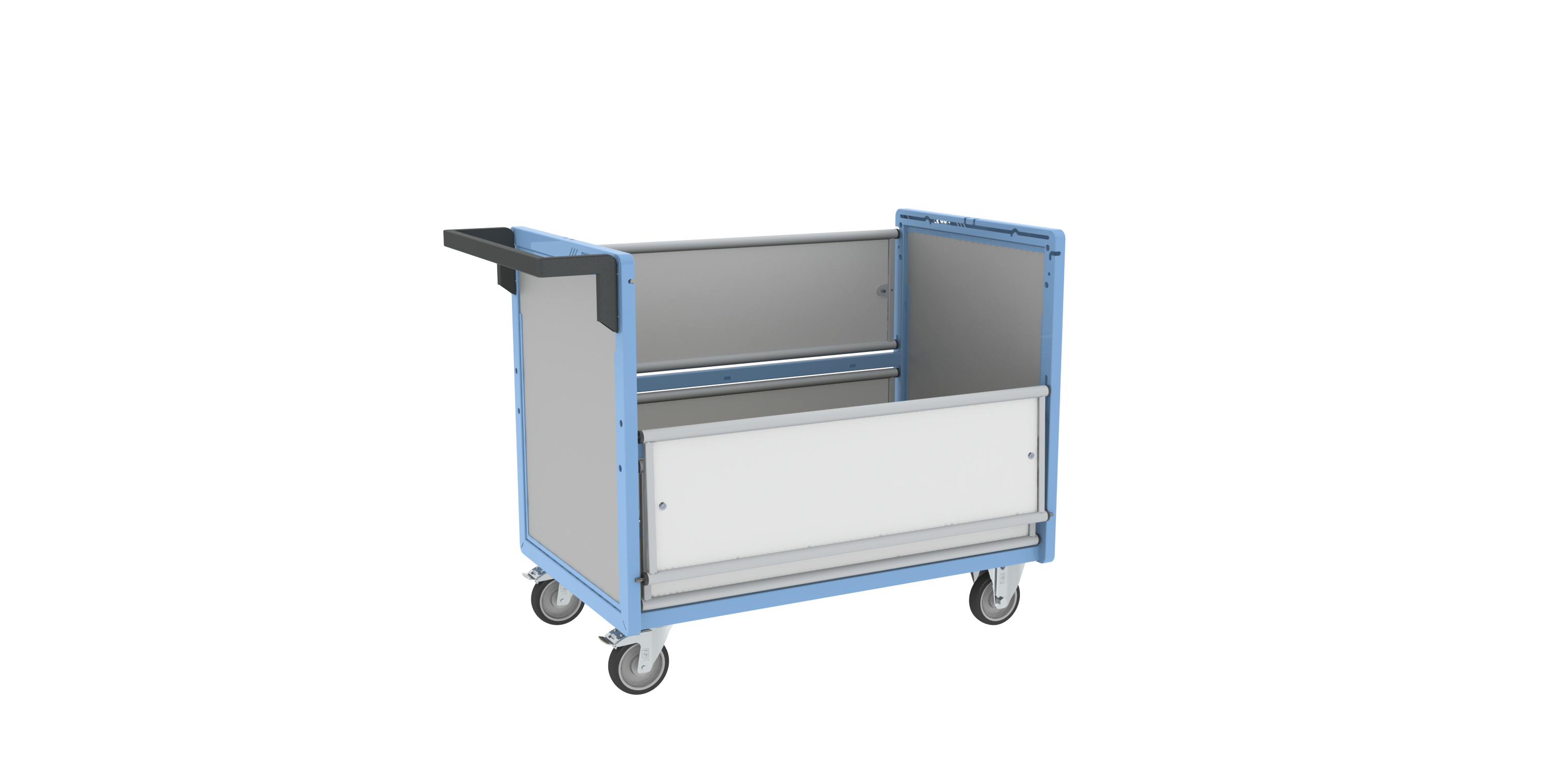 Chariot conteneur plaque alvéolaire sans toit 1000x600 mm 250 kg - FIMM - 800726122