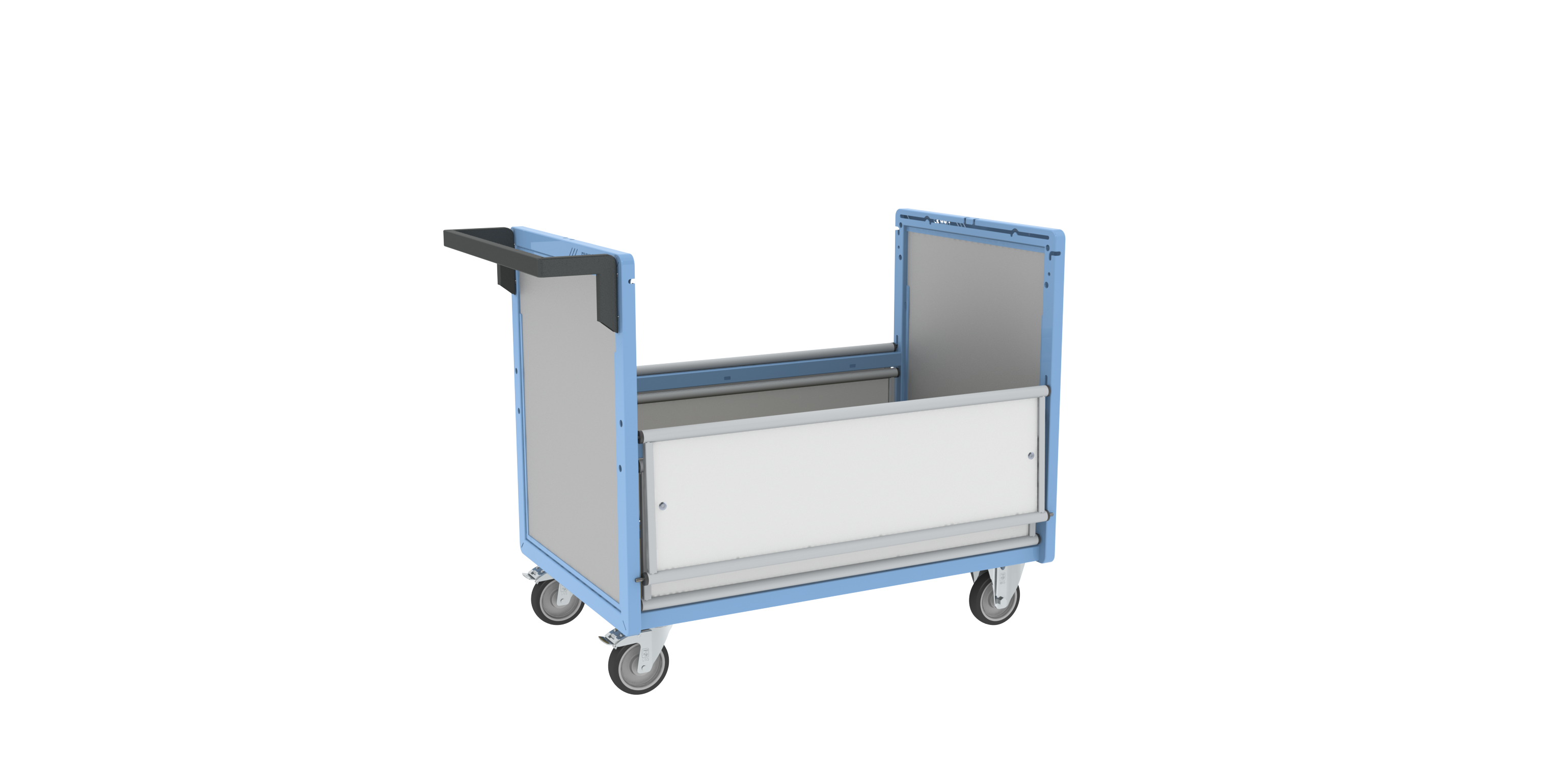 Chariot conteneur plaque alvéolaire sans toit 1000x600 mm 250 kg - FIMM - 800726122