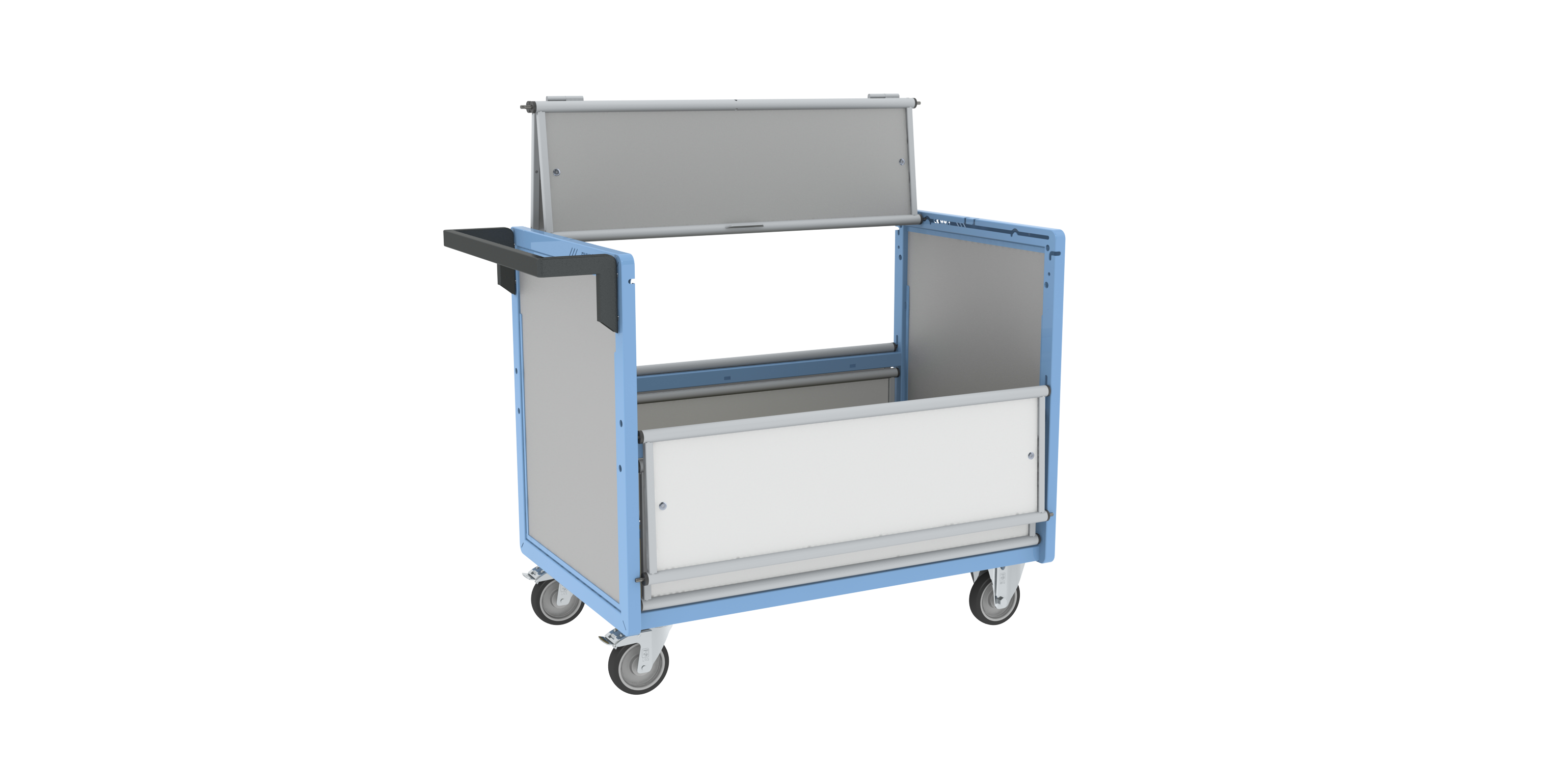 Chariot conteneur plaque alvéolaire avec toit 1000x600 mm 250 kg - FIMM - 800726124