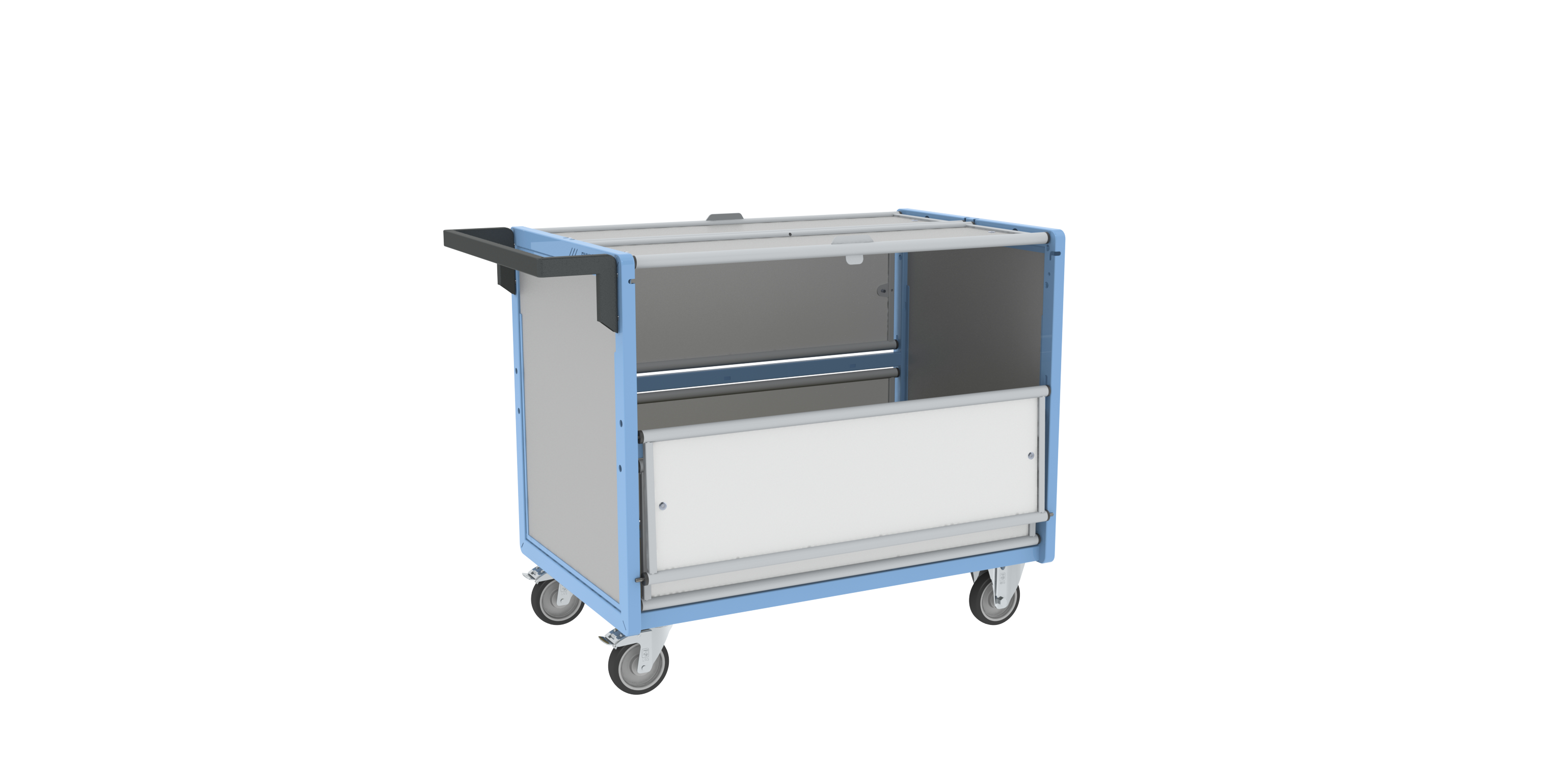 Chariot conteneur plaque alvéolaire avec toit 1000x600 mm 250 kg - FIMM - 800726124