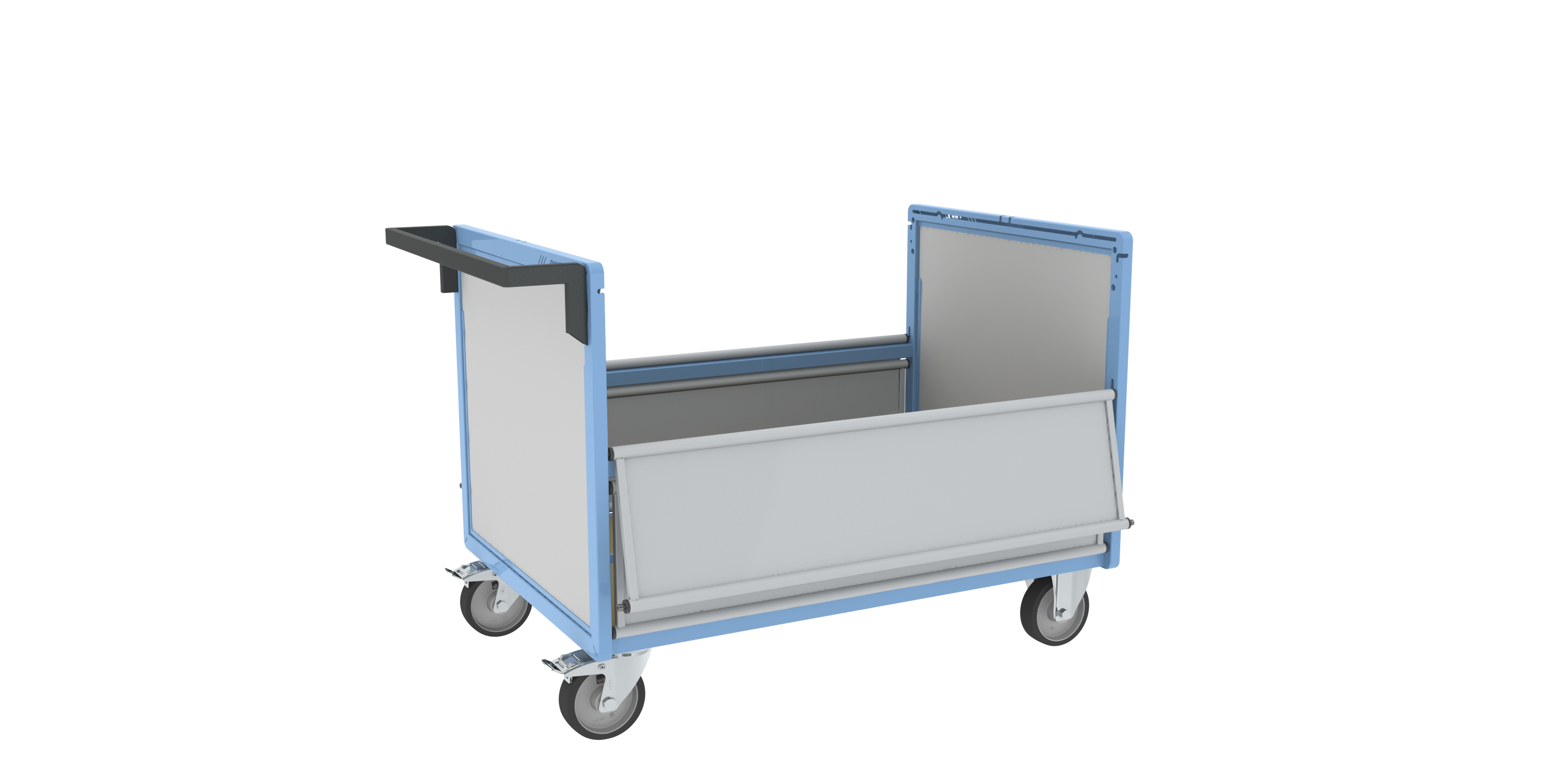 Chariot conteneur plaque alvéolaire sans toit 1200x800 mm 500 kg - FIMM - 800726232