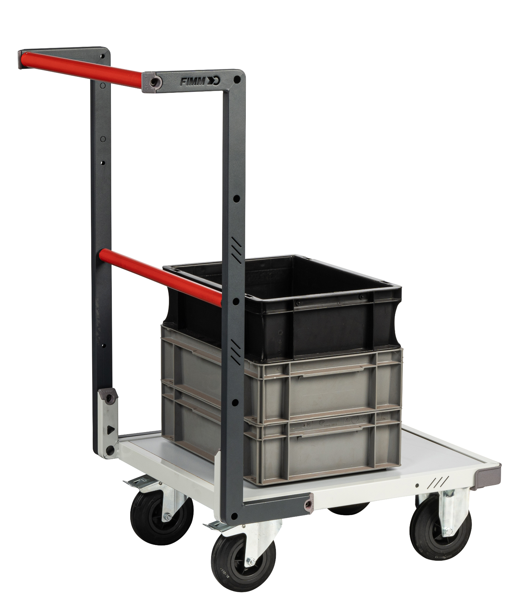 Chariot dossier fixe 550x500 mm plateau mélaminé roue CC 250 kg - FIMM - 804720110