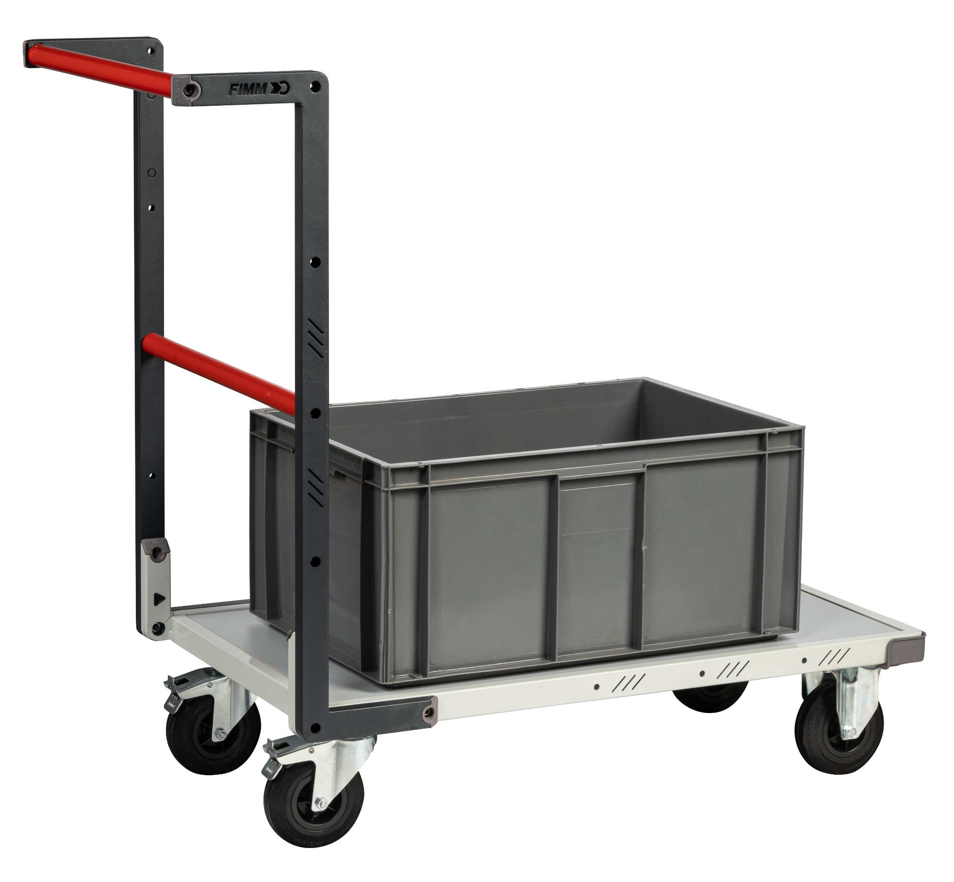 Chariot dossier fixe 850x500 mm plateau mélaminé roues CC 250 kg - FIMM - 804721110