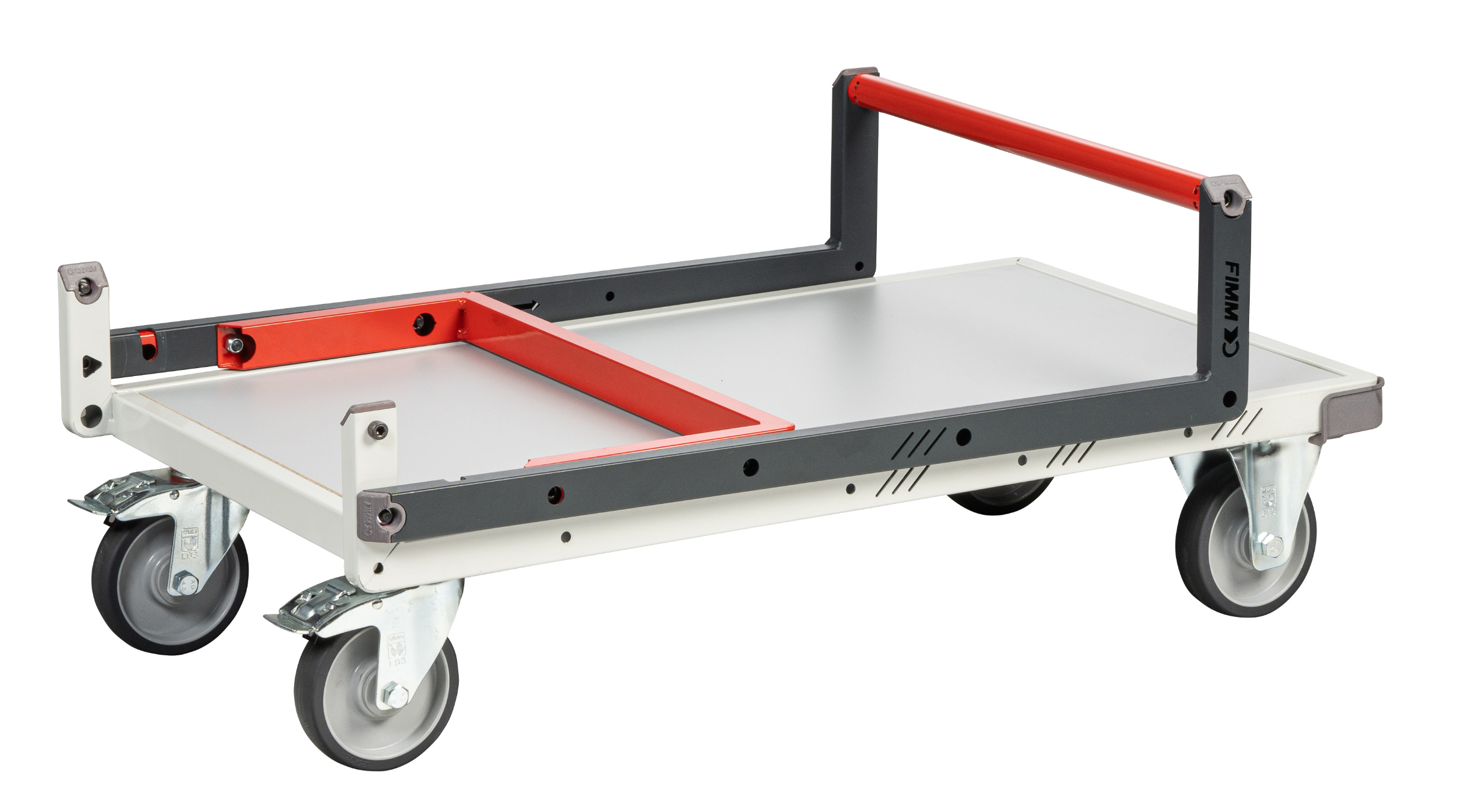 Chariot dossier repliable 850x500 mm plateau mélaminé roues TPE 250 kg - FIMM - 804721121