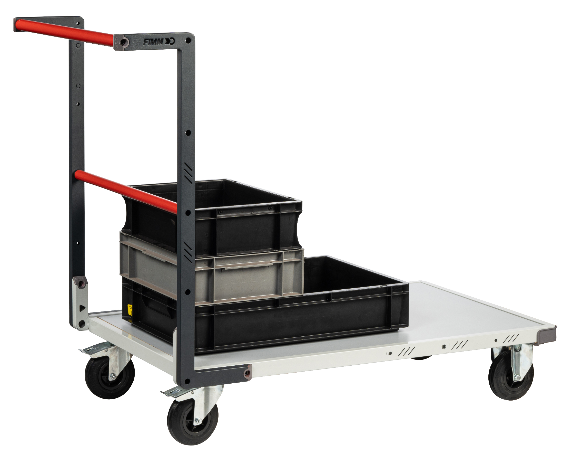 Chariot dossier fixe 1000x600 mm plateau mélaminé roues CC 250 kg - FIMM - 804722110